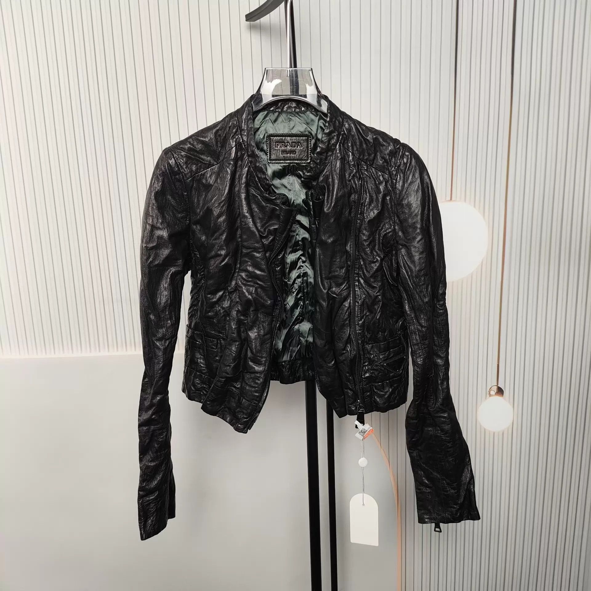Prada Prada Black Sheepskin Leather Jackets Size 38 Size XS / US 0-2 / IT 36-38 - 1 Thumbnail