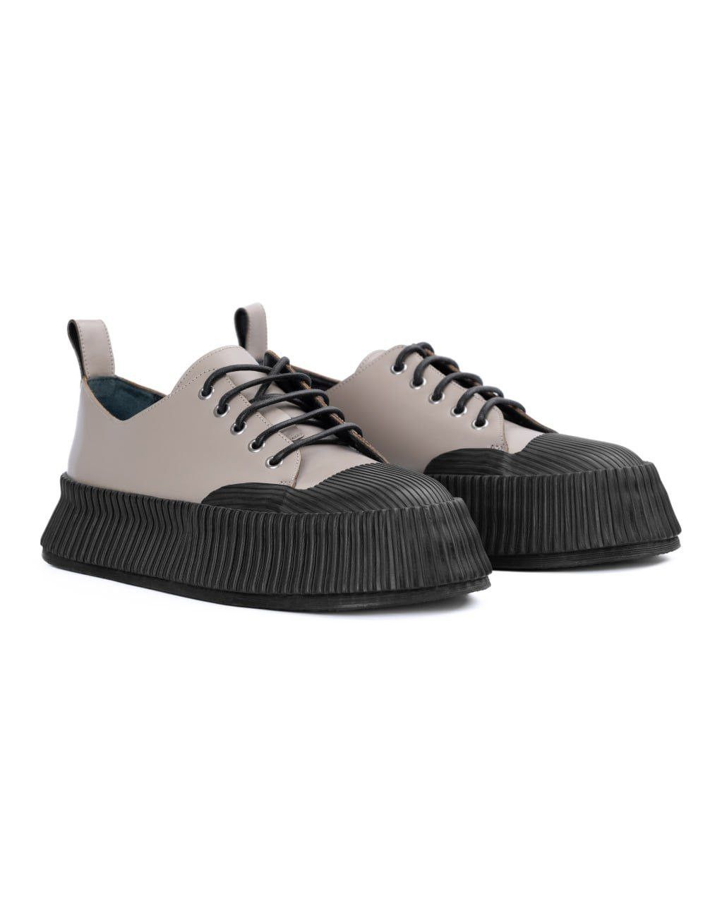 Jil Sander JIL SANDER Leather creeper low-top sneakers Size US 12 / EU 45 - 5 Thumbnail