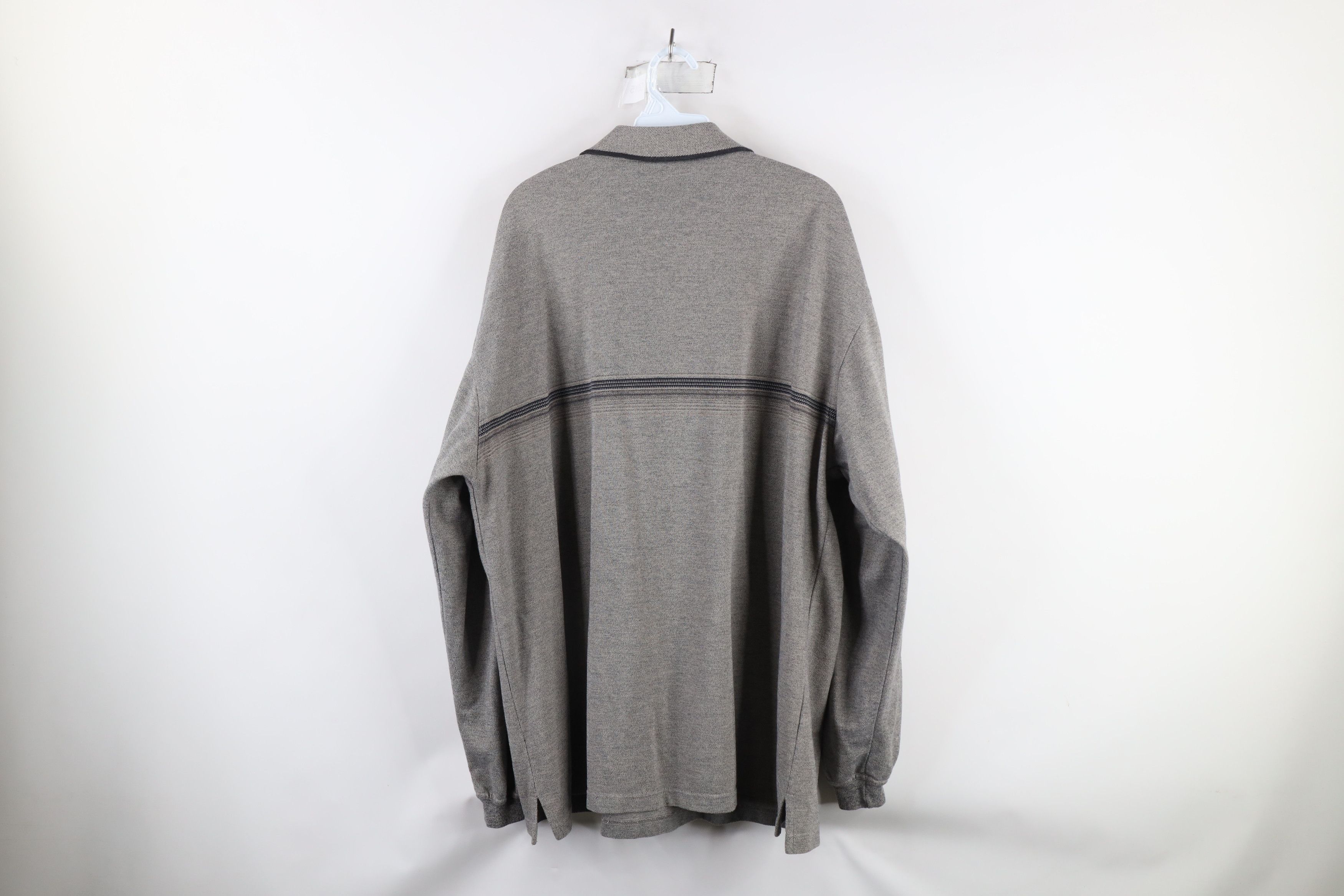 Vintage Vintage 90s Streetwear Knit Long Sleeve Rugby Polo Shirt Size US XXL / EU 58 / 5 - 7 Thumbnail