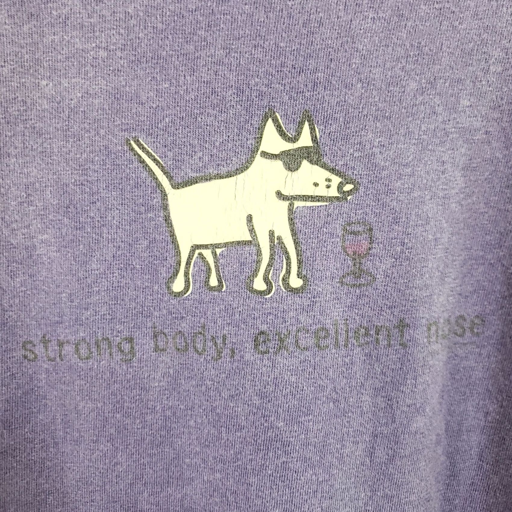 Vintage Teddy the Dog T-Shirt Unisex Classic Tee Blue Short Sleeve Crew Neck 100% Cotton XS-XL Graphic Print Cartoon Dogs Excellent Nose Wine Size US L / EU 52-54 / 3 - 5 Thumbnail