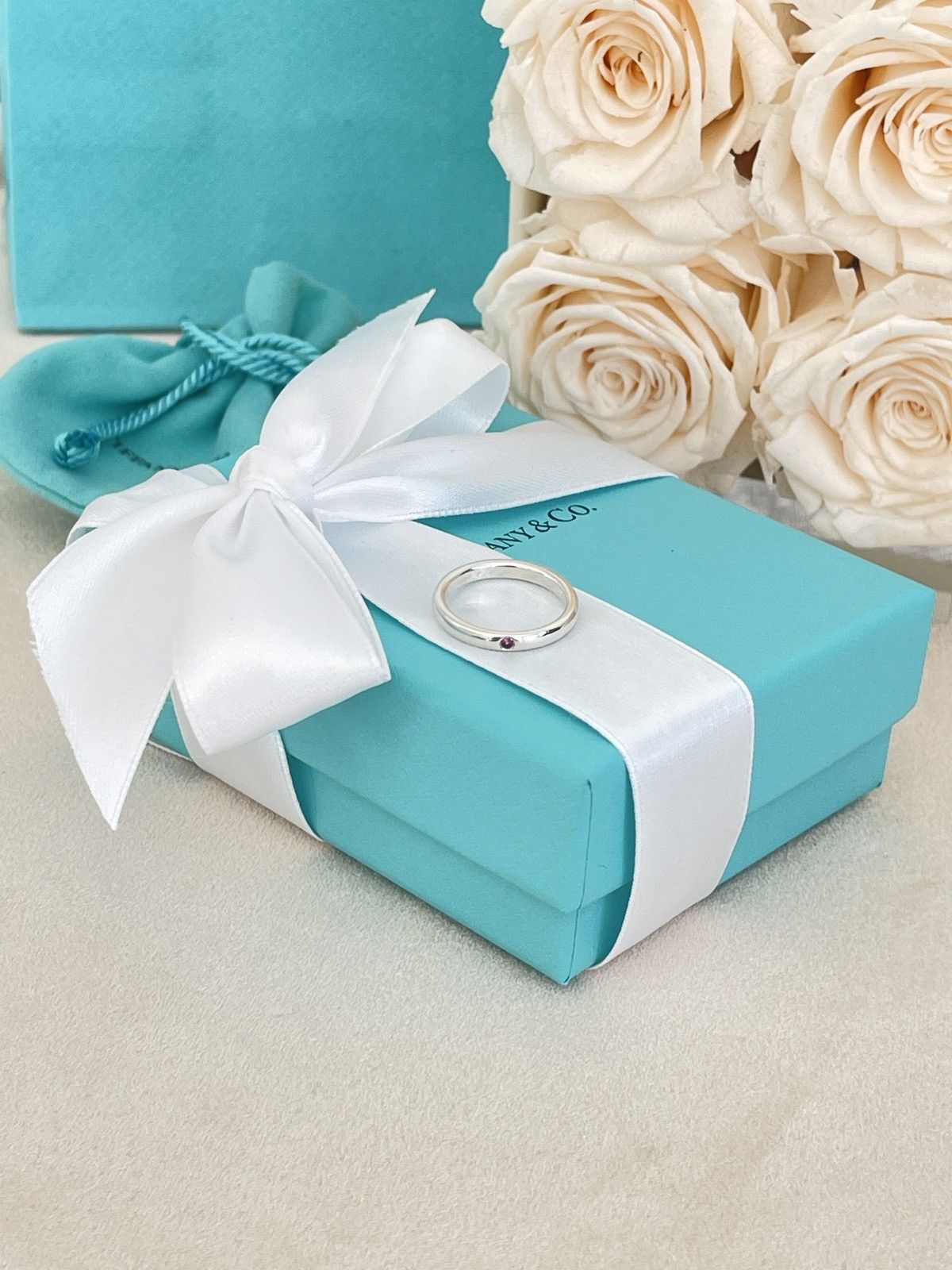 Tiffany & Co. Tiffany & Co. Silver Peretti Pink Sapphire sz. 5.5 $550 Size ONE SIZE - 2 Thumbnail