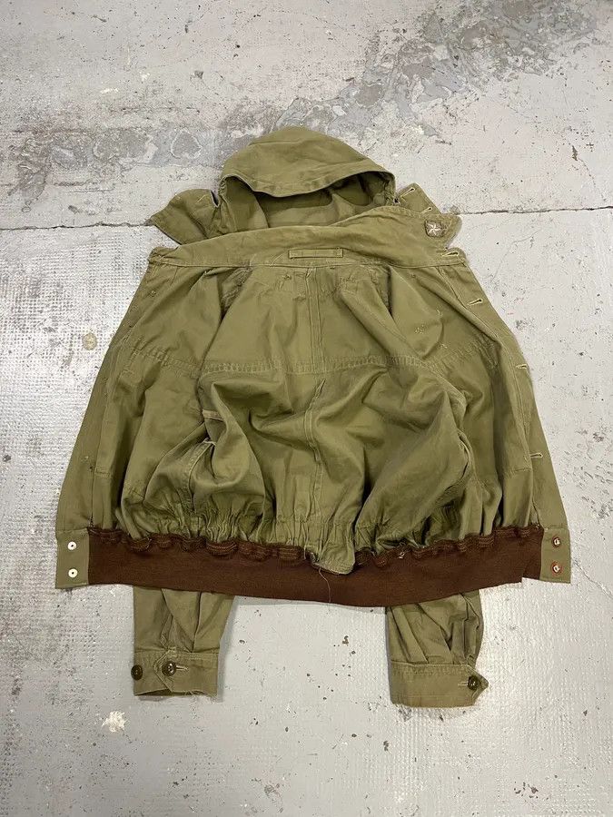 Vintage 1980s Vintage Military Green Buttoned Hooded Jacket Size US S / EU 44-46 / 1 - 9 Thumbnail
