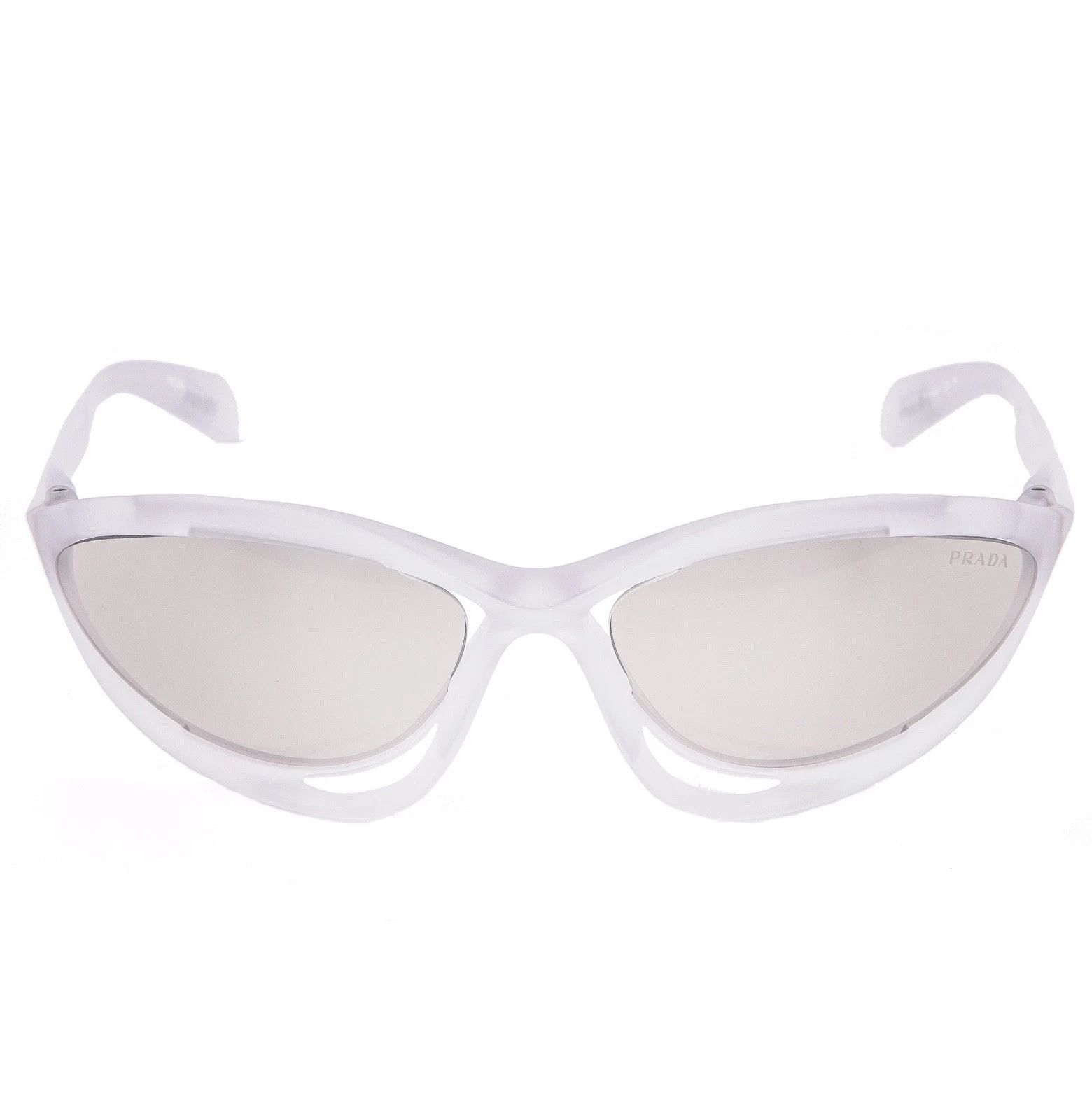 Prada PRADA PRA23S MORPH Frost Crystal Silver Mirror Wavy A23 A26 Size ONE SIZE - 5 Thumbnail