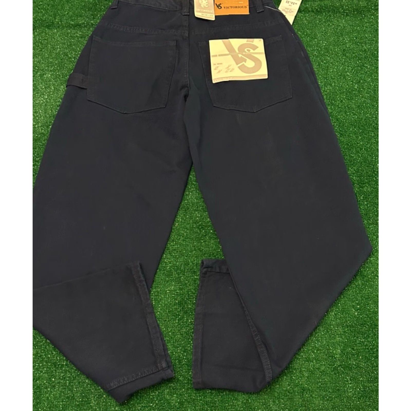 Vintage VINTAGE Victorious Jeans VTG Mens Baggy Skater Grunge 34 Dark Navy Blue 34x32 Wide-Leg Mens Size US 34 / EU 50 - 2 Thumbnail