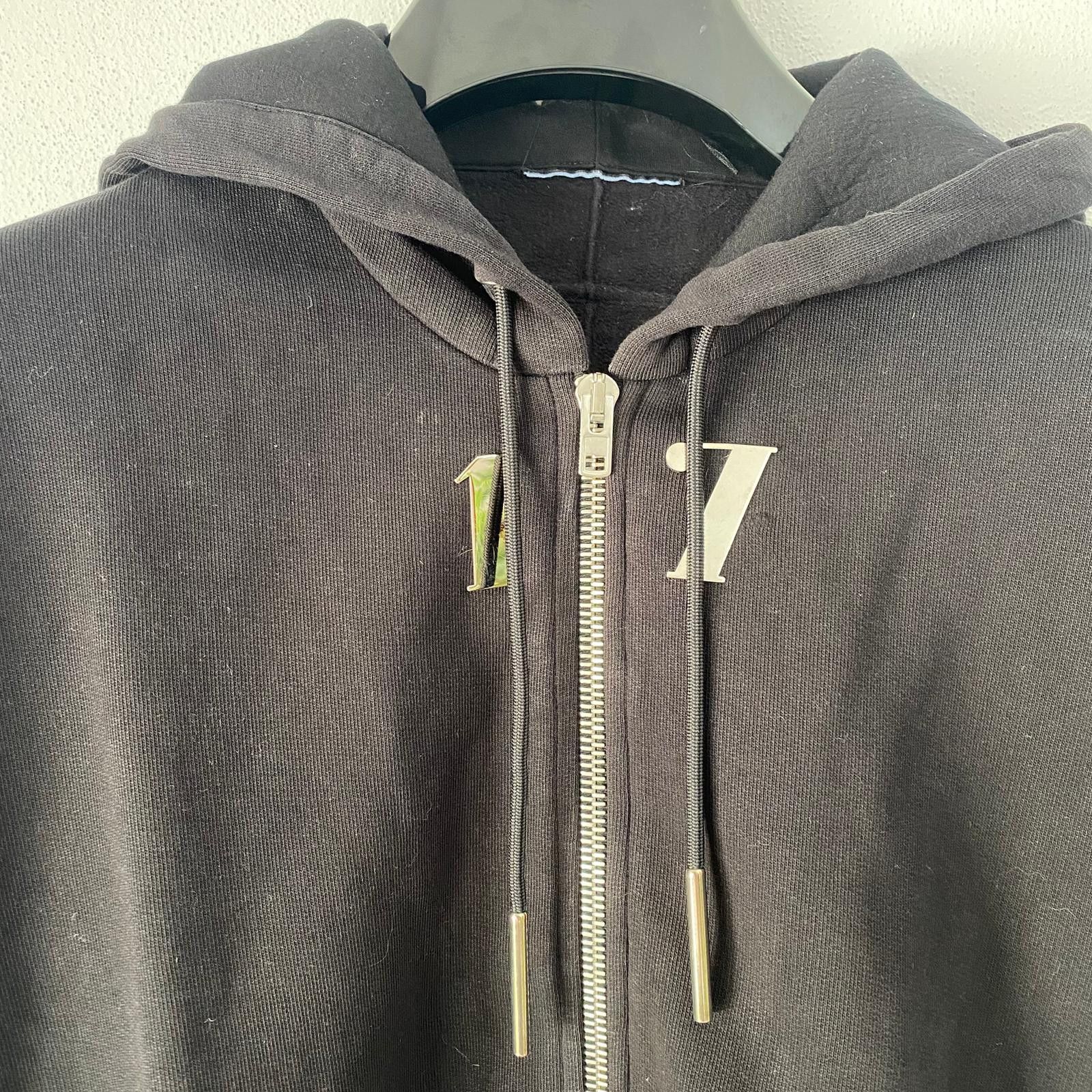 Givenchy Black Metallic 17 Oversized Zip Hoodie Size US XS / EU 42 / 0 - 2 Thumbnail