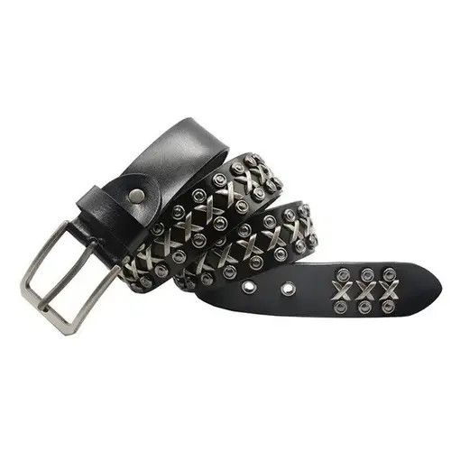 Japanese Brand × Leather Metal Rivet Cowboy Belt Genuine Leather Cowskin Size ONE SIZE - 1 Thumbnail