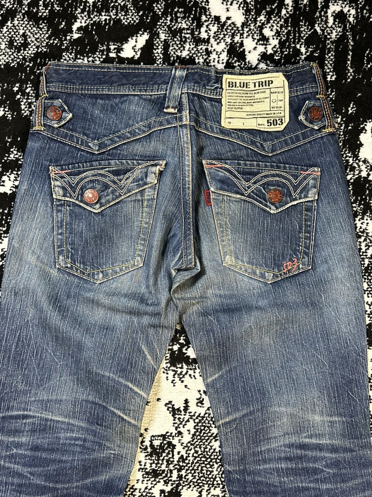 Hysteric Glamour Flare Edwin Blue Trip 503 Washed Denim Size US 28 / EU 44 - 12 Thumbnail