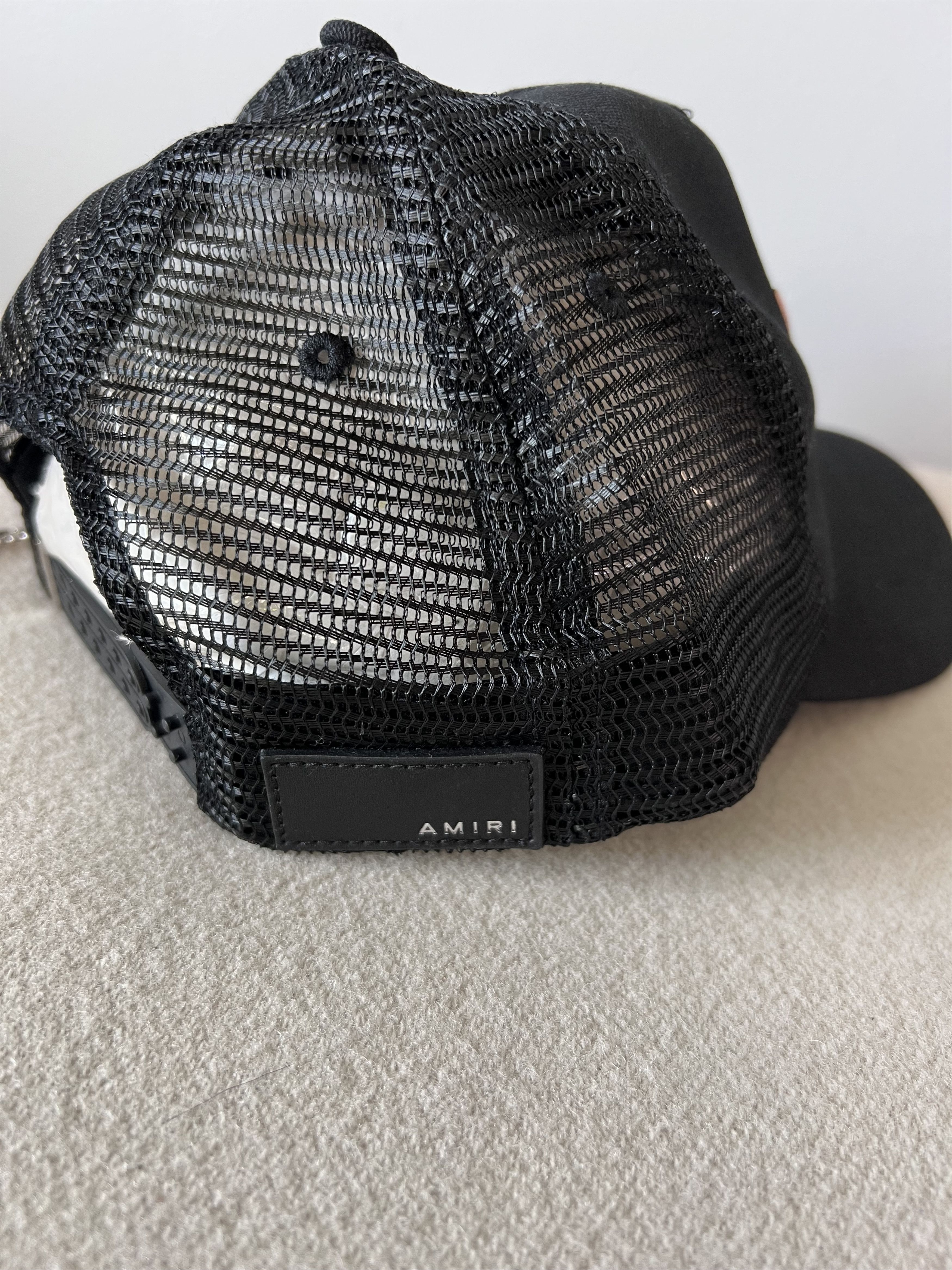 Amiri Amiri Script Trucker Hat in Black Peach Size ONE SIZE - 5 Thumbnail