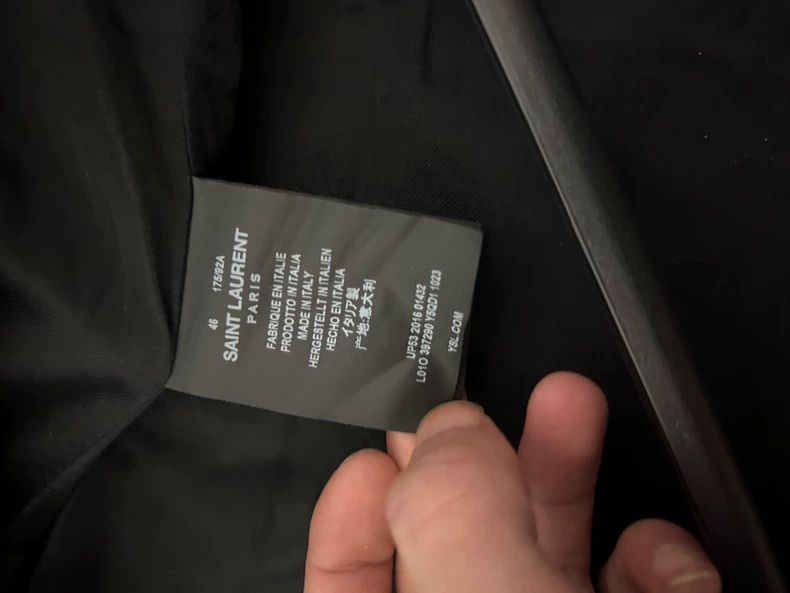 Yves Saint Laurent SAINT LAURENT 17 SS Crackle Made Old Biker Cowhide Leather Size US S / EU 44-46 / 1 - 4 Thumbnail
