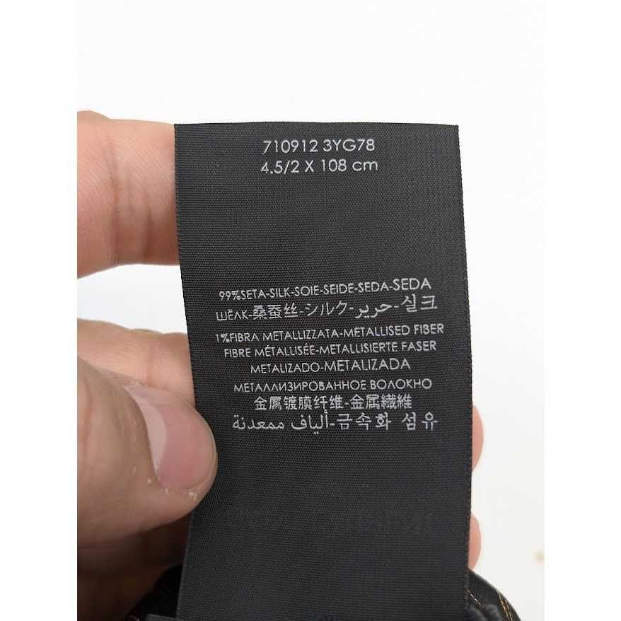 Saint Laurent Paris o1rshd1 Q:2 / Size: OS / Scarf Noeud Lavallie in Black/Gold Size ONE SIZE - 16 Thumbnail