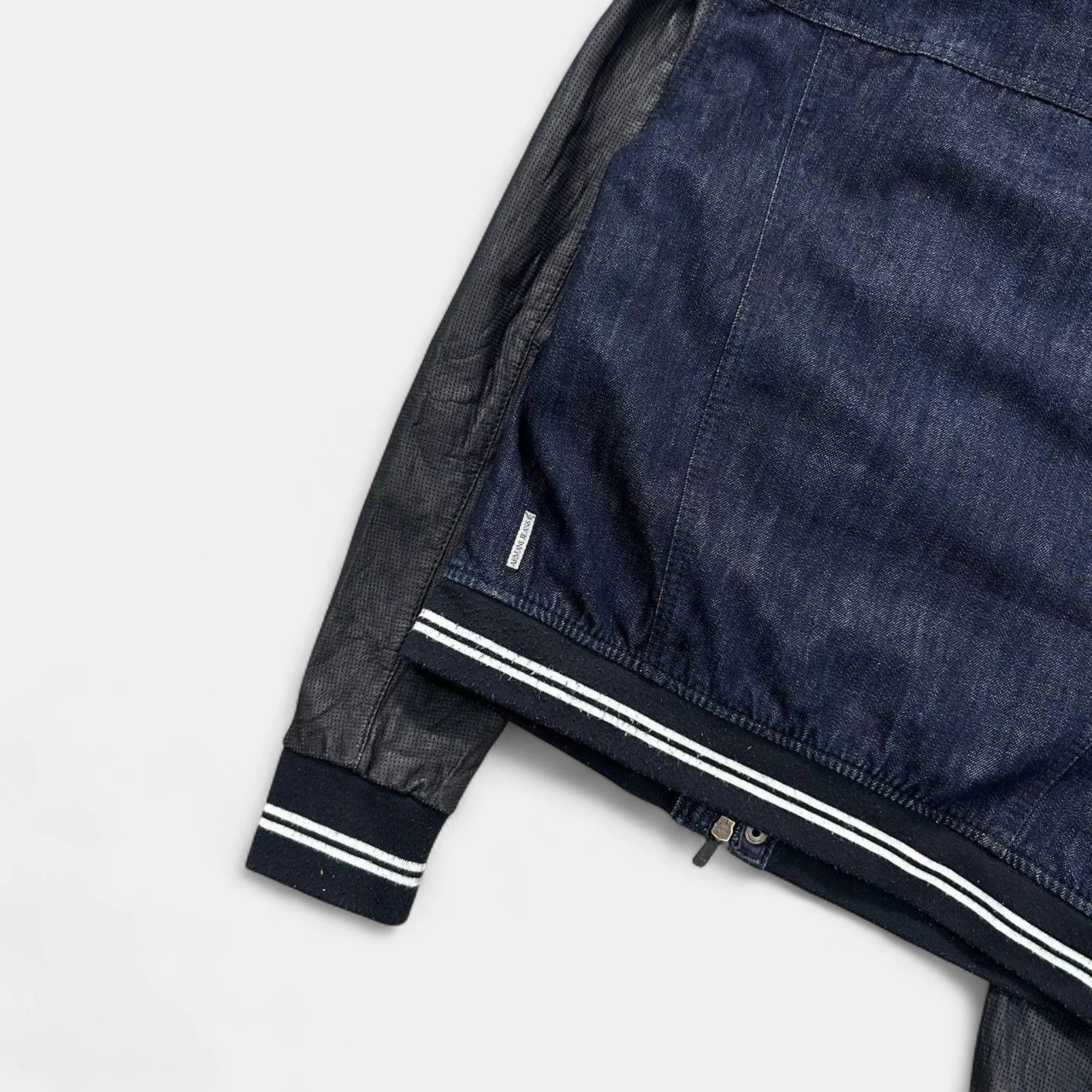 Armani Armani Jeans Double Layer Dark Blue Denim Jacket Size US XS / EU 42 / 0 - 6 Thumbnail