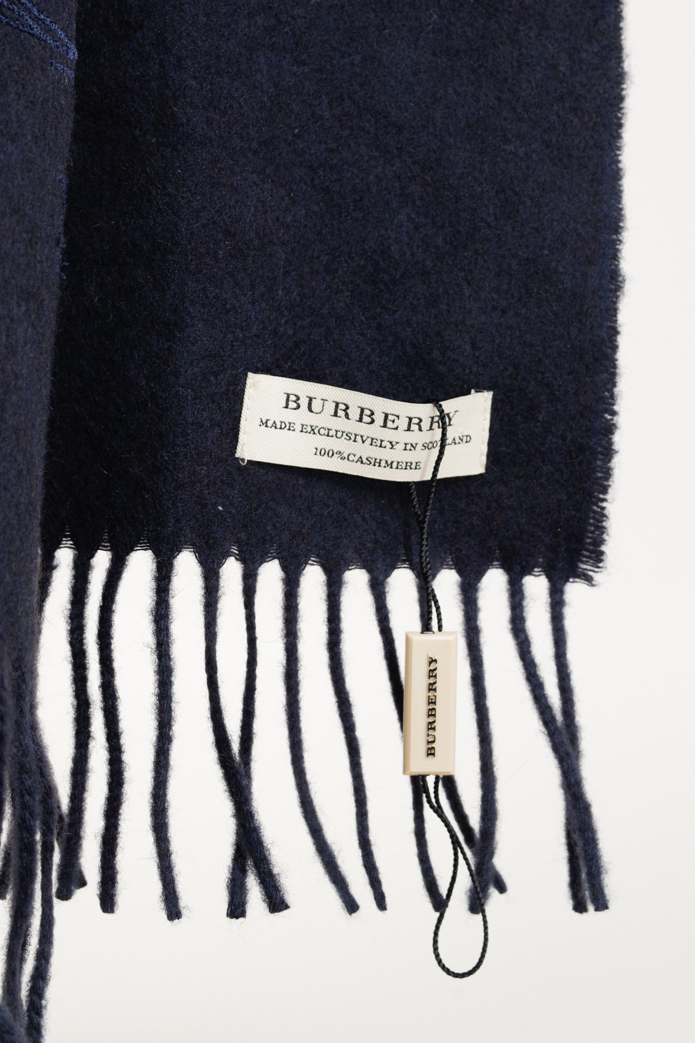 Burberry Burberry Knight Dark Navy Cashmere Scarf Size ONE SIZE - 4 Thumbnail