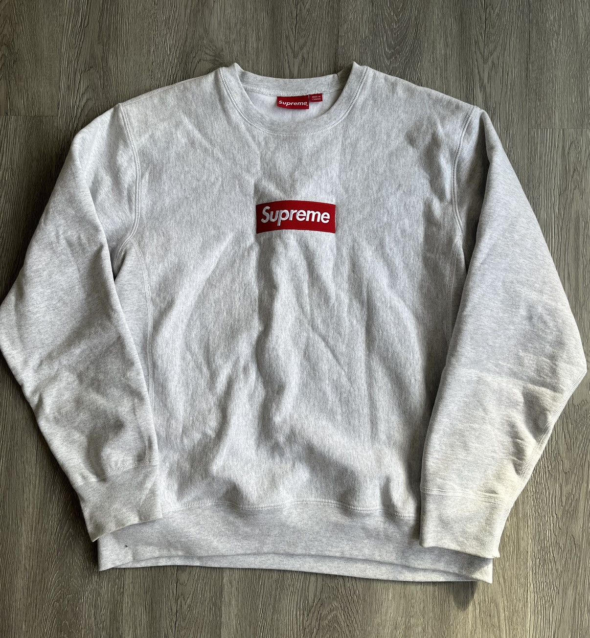 Supreme Supreme Box Logo Sweatshirt FW18 Ash Grey Size XL Size US XL / EU 56 / 4 - 1 Thumbnail