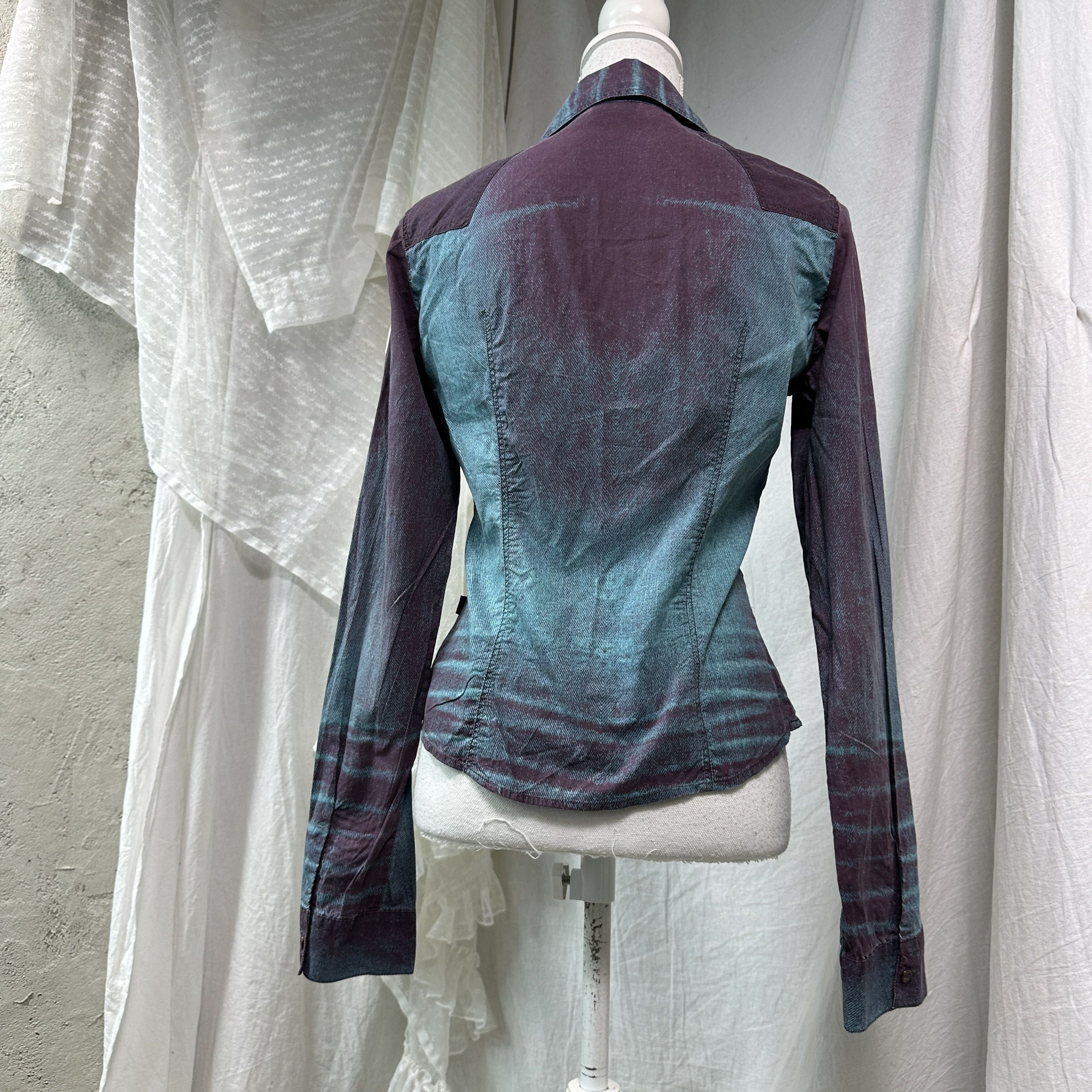 Roberto Cavalli Vintage Avant Garde Printed Roberto Cavalli Shirt Y2K Size S / US 4 / IT 40 - 9 Thumbnail