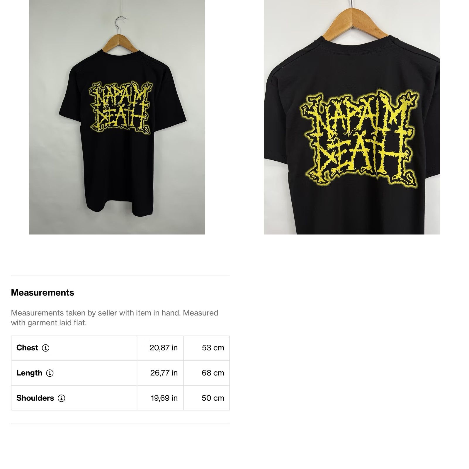 Fruit Of The Loom VINTAGE Napalm Death SCUM Grindcore T-Shirt Death Metal M Black Men T-Shirt 1990s Size US M / EU 48-50 / 2 - 8 Thumbnail