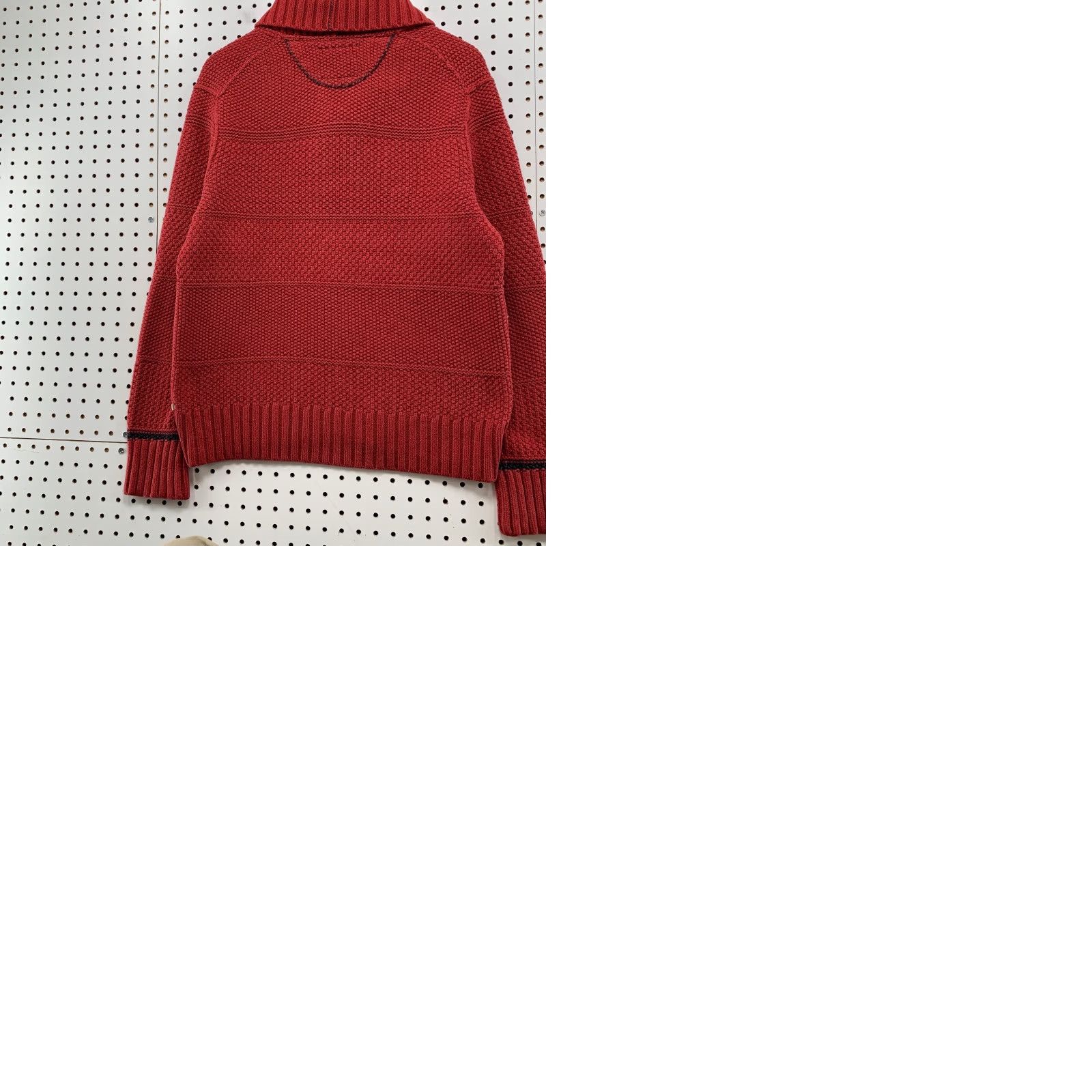 Banana Republic VINTAGE Banana Republic Heritage Sweater Mens Large Red Duffle Toggle Heavyweight Cowl Knit Pullover Warm Winter Fashion Mens Size US L / EU 52-54 / 3 - 9 Thumbnail