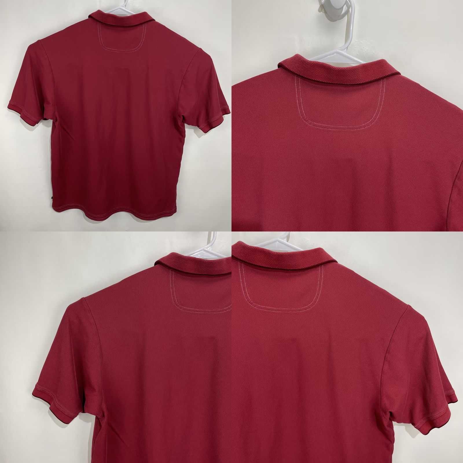 Tommy Bahama Tommy Bahama Polo Shirt XL Red Solid Short Sleeve Pima Cotton Blend Embroidered Logo Men's Shirt Size US XL / EU 56 / 4 - 9 Thumbnail