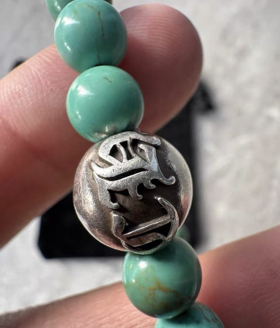 Chrome Hearts Chrome Hearts Turquoise Two Silver Beads Bracelet Size ONE SIZE - 4 Thumbnail