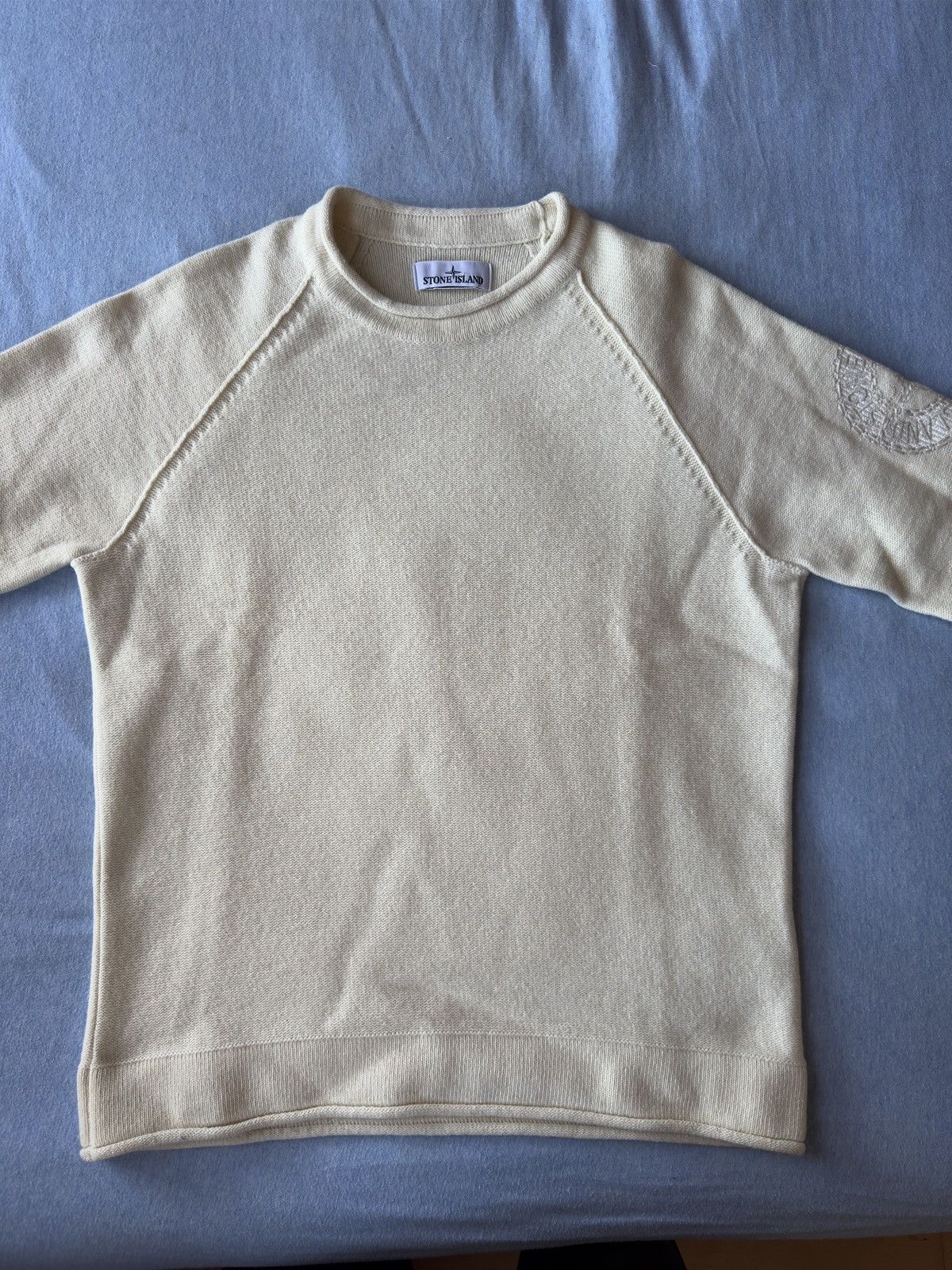 Stone Island Stone Island Wool Cream Sweater Size US L / EU 52-54 / 3 - 1 Thumbnail