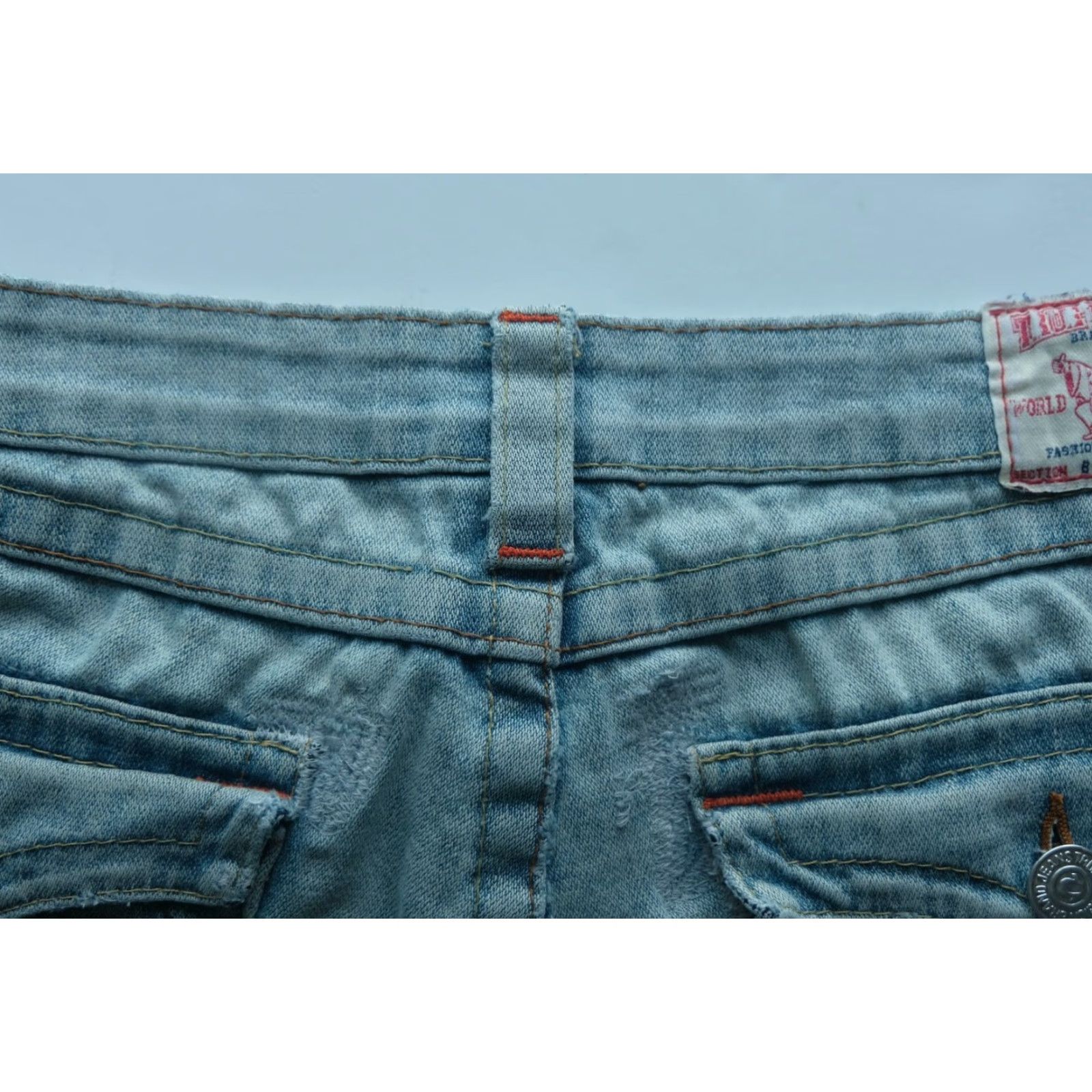 True Religion VINTAGE True Religion Made In USA Billy Mended Distressed Denim VTG Y2K Jeans Men SZ 31 32"W 41"L 33" Inseam Blue Cotton Blend, Cotton Jeans Mens 33 Size US 31 - 7 Thumbnail