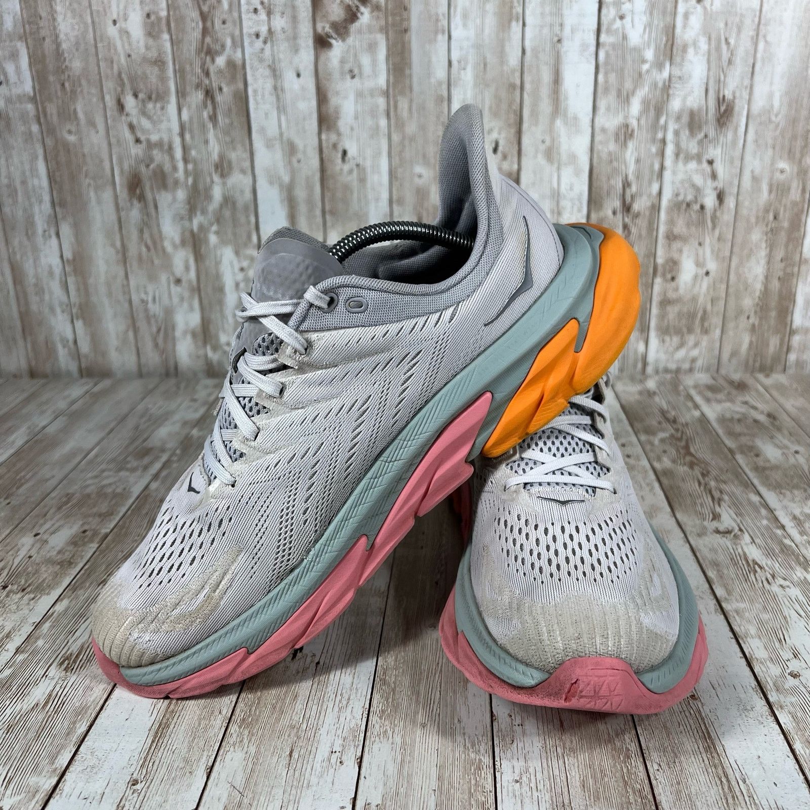 Hoka Hoka one one Clifton edge gray orange Mens 10.5 Size US 10.5 / EU 43-44 - 5 Thumbnail