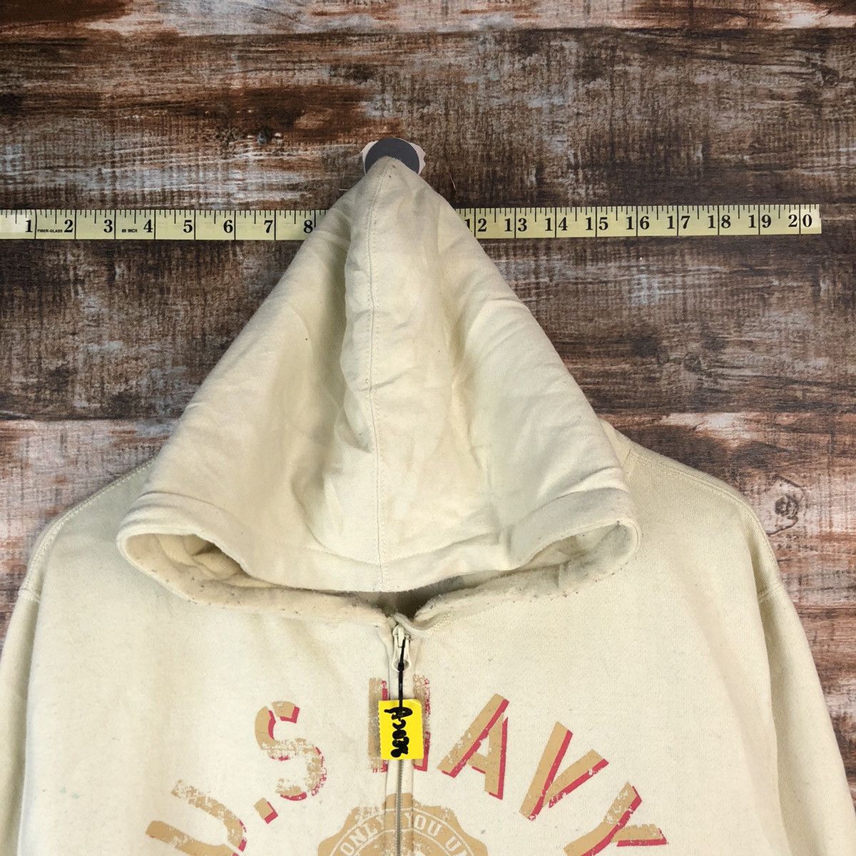 Japanese Brand The First Wave Crem Hoodie sweater #A2038 Size US L / EU 52-54 / 3 - 4 Thumbnail