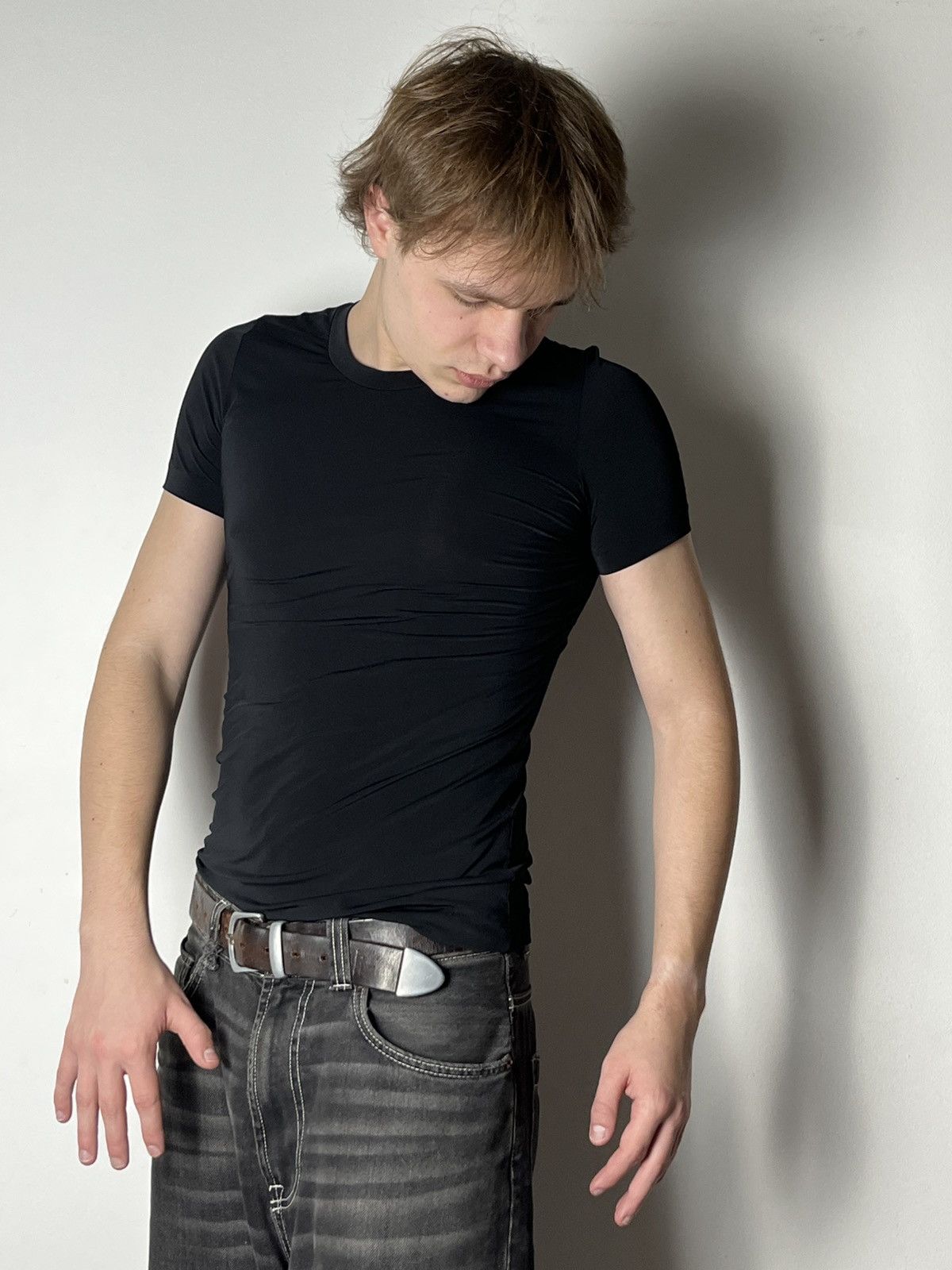 🔥00's Jil Sander By Raf Simons Vintage Slim T Shirt Y2k Tee