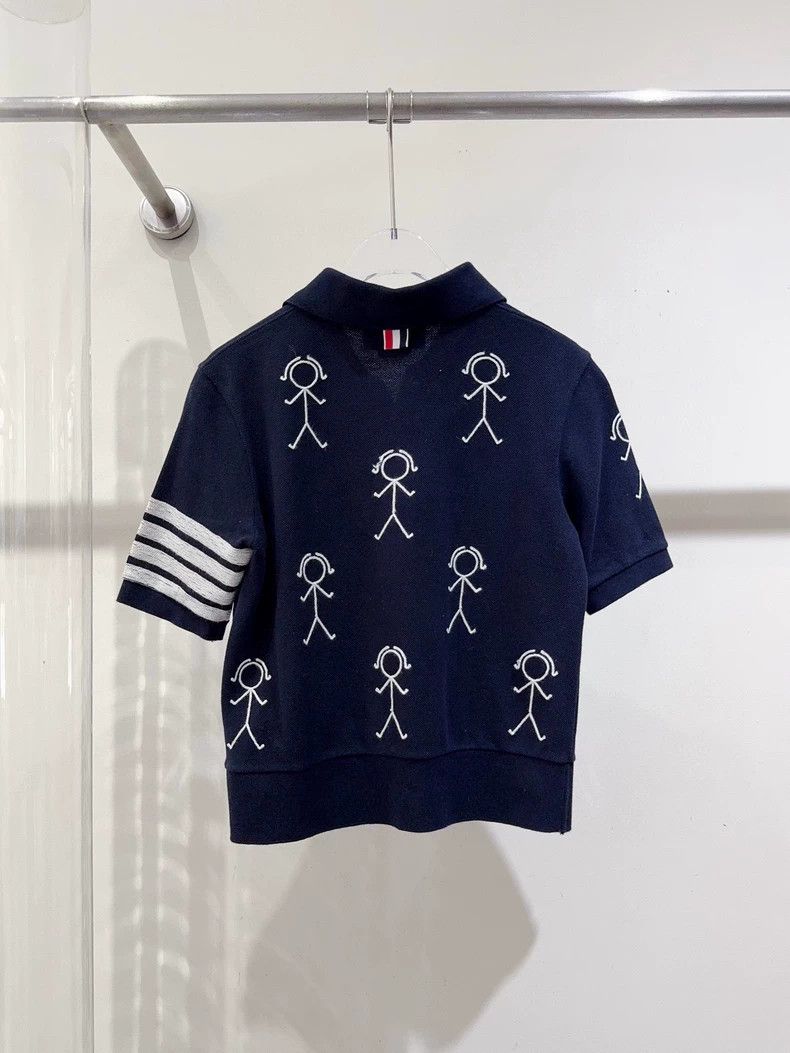 Thom Browne Thom Browne Deep blue wintress polo shirt Size XS / US 0-2 / IT 36-38 - 2 Thumbnail