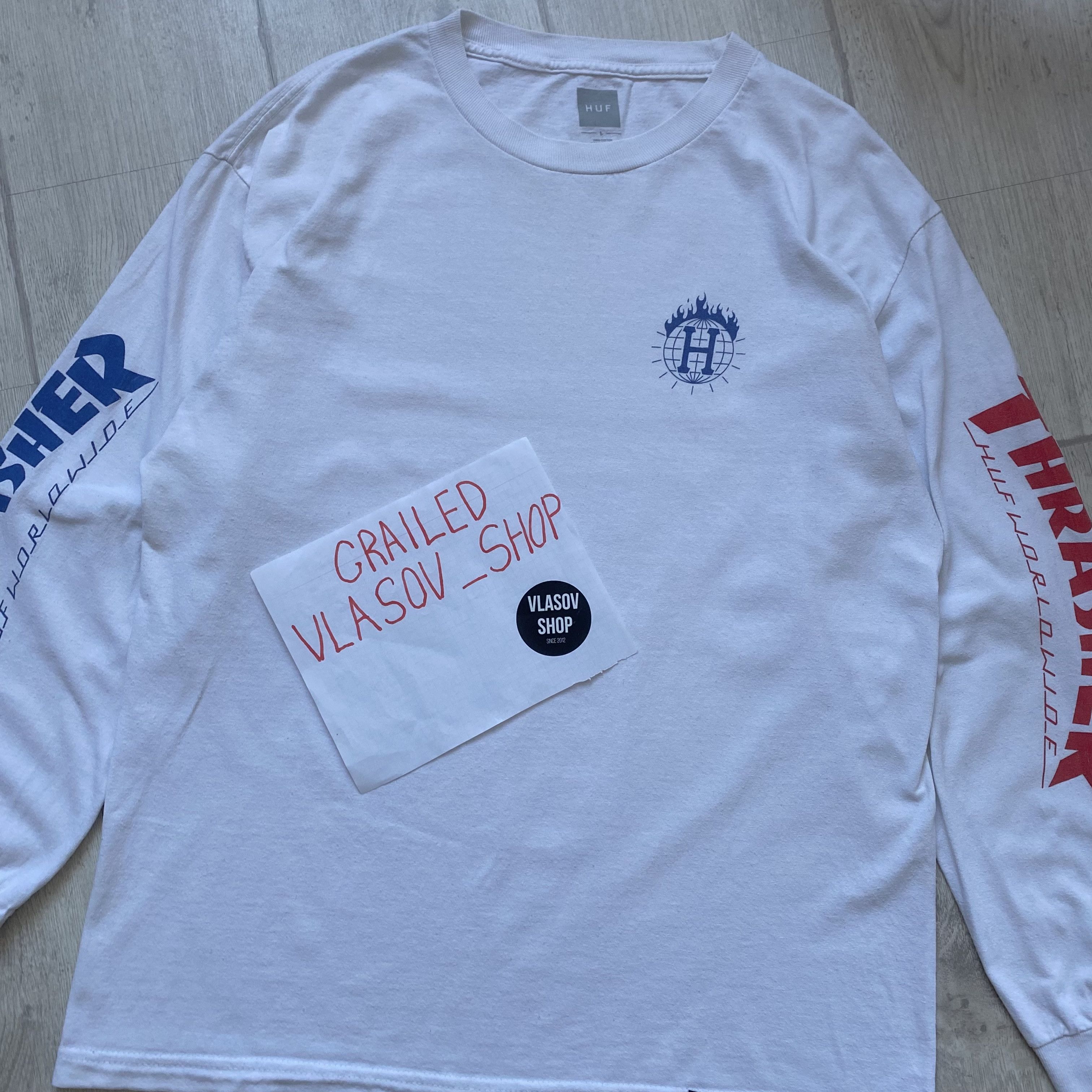 Huf × Thrasher Huf x Thrasher Basic Loogo Longsleeve t-shirt Pullover tee Size US L / EU 52-54 / 3 - 6 Thumbnail
