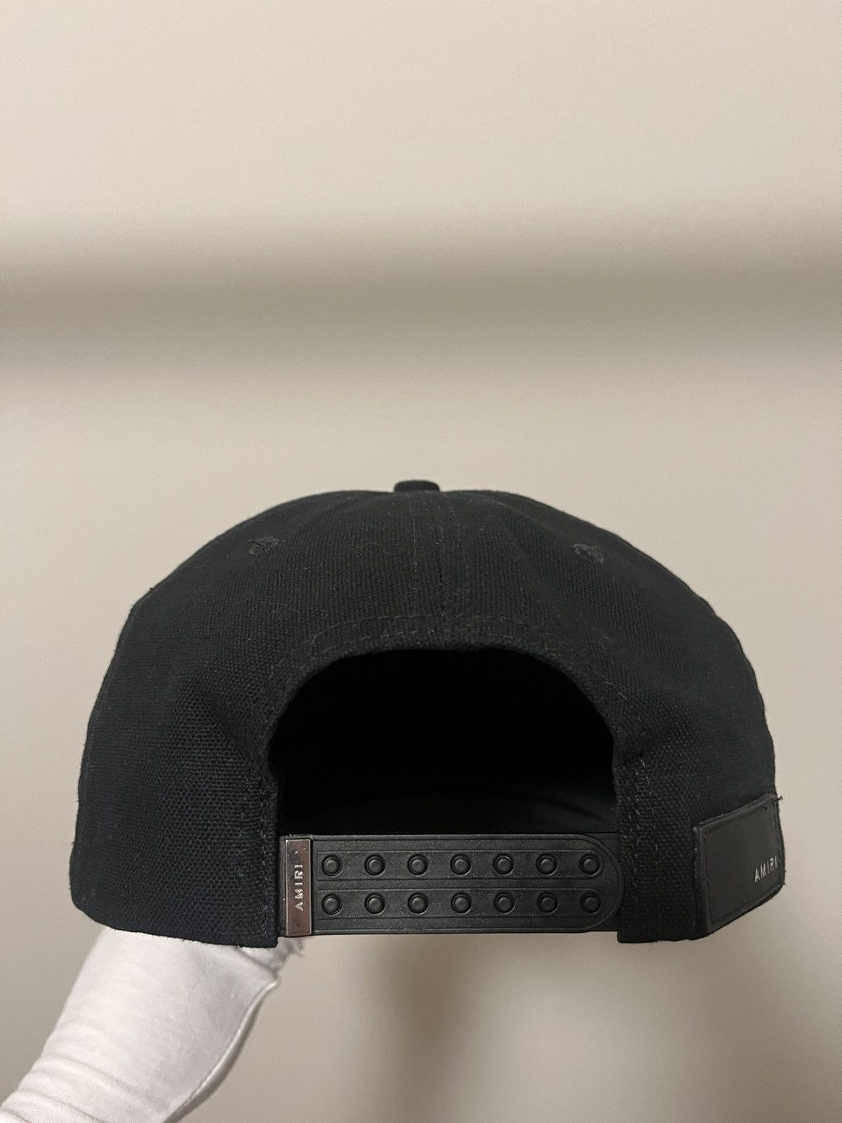 Amiri Black Staggered 'AMIRI' Canvas Cap Size ONE SIZE - 4 Thumbnail