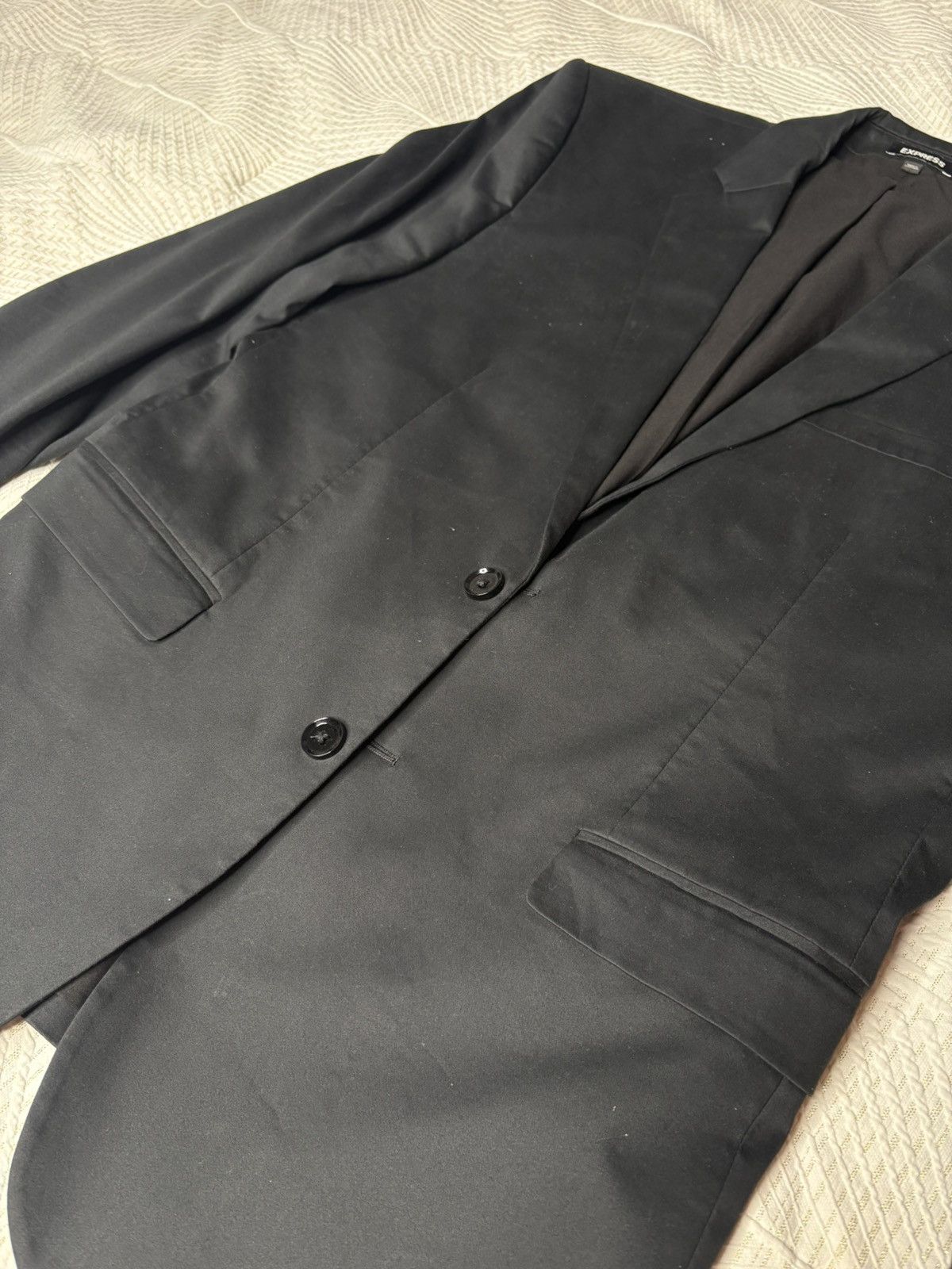 Express EXPRESS Slim Blazer “Black” Size 40R - 2 Thumbnail