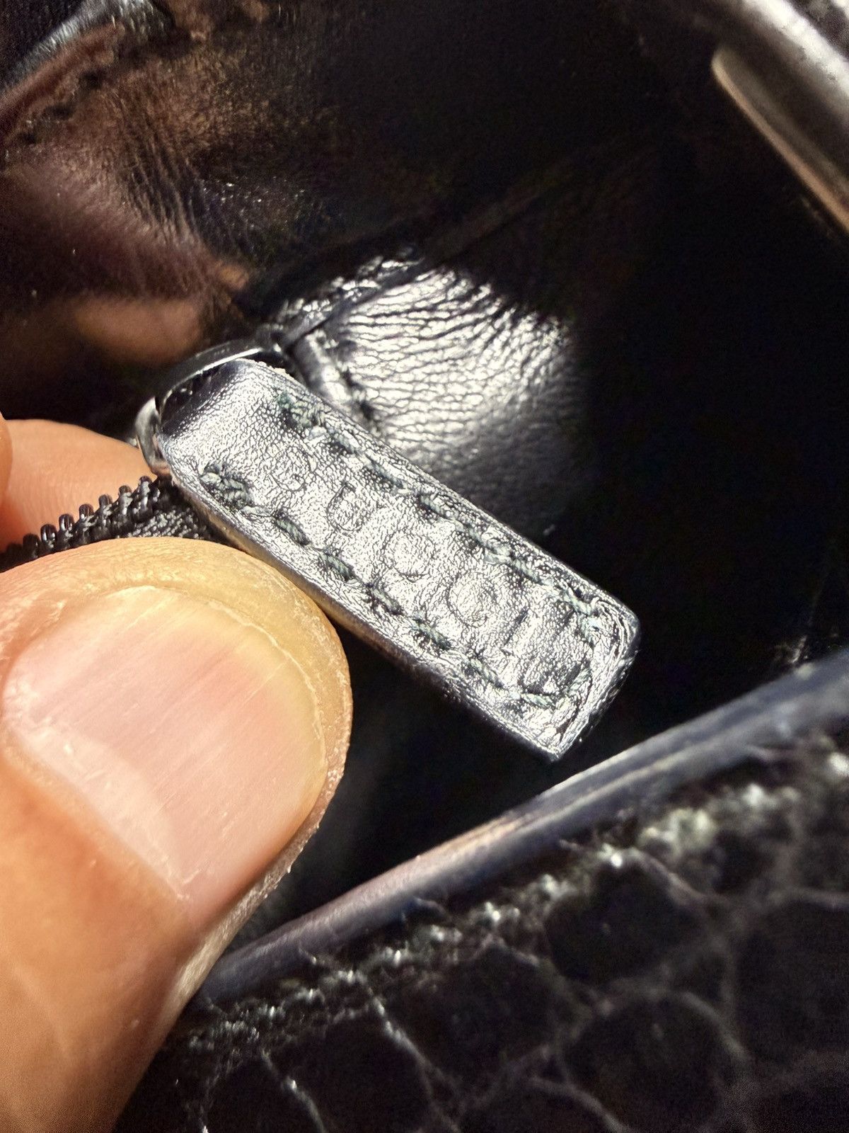 Gucci Gucci By Tomford 2 Way Croc Embossed Leather Bag Size ONE SIZE - 13 Thumbnail