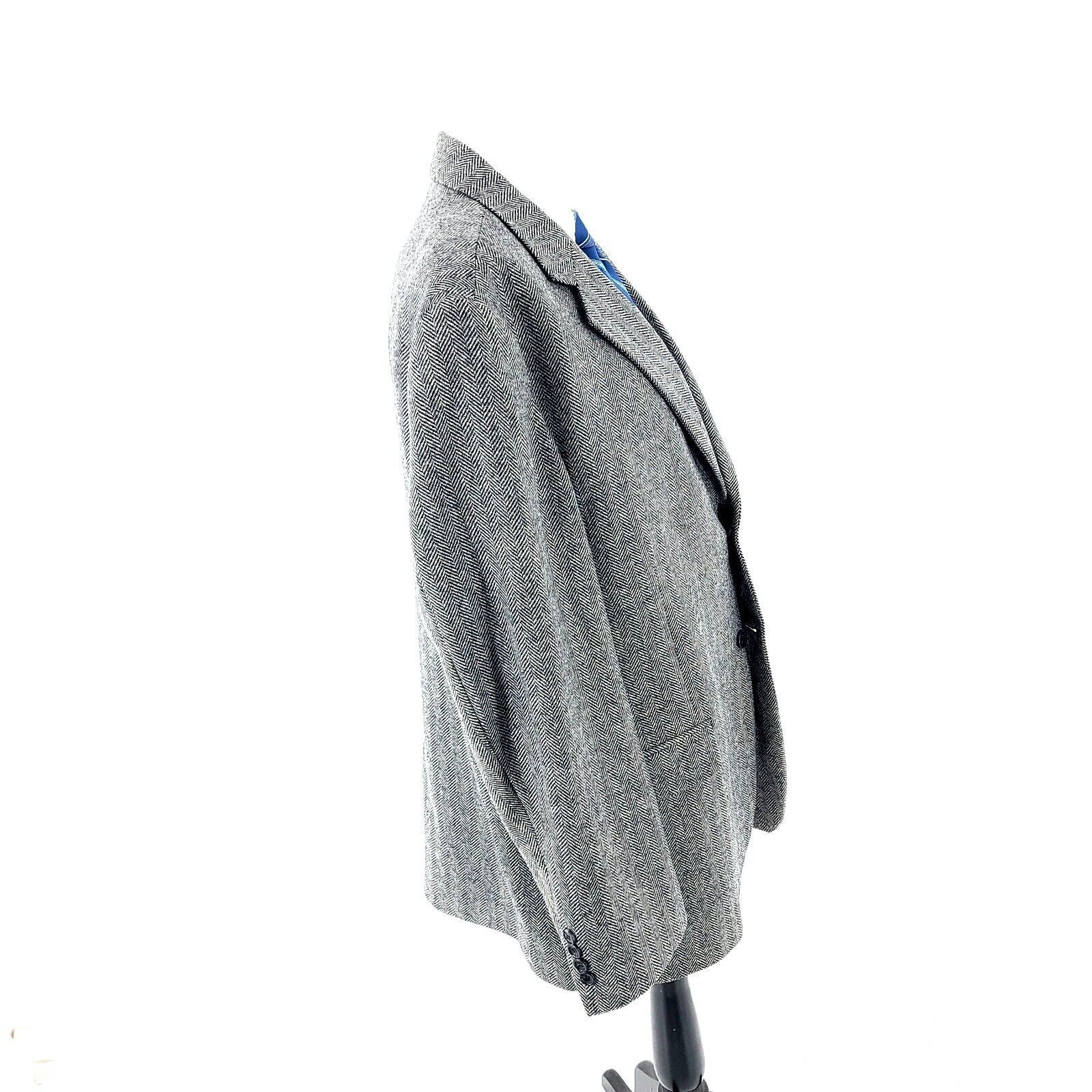 Stafford Stafford Tweed Wool 2 Button Sport Coat 44R Cream Black Herr Size 44R - 6 Thumbnail