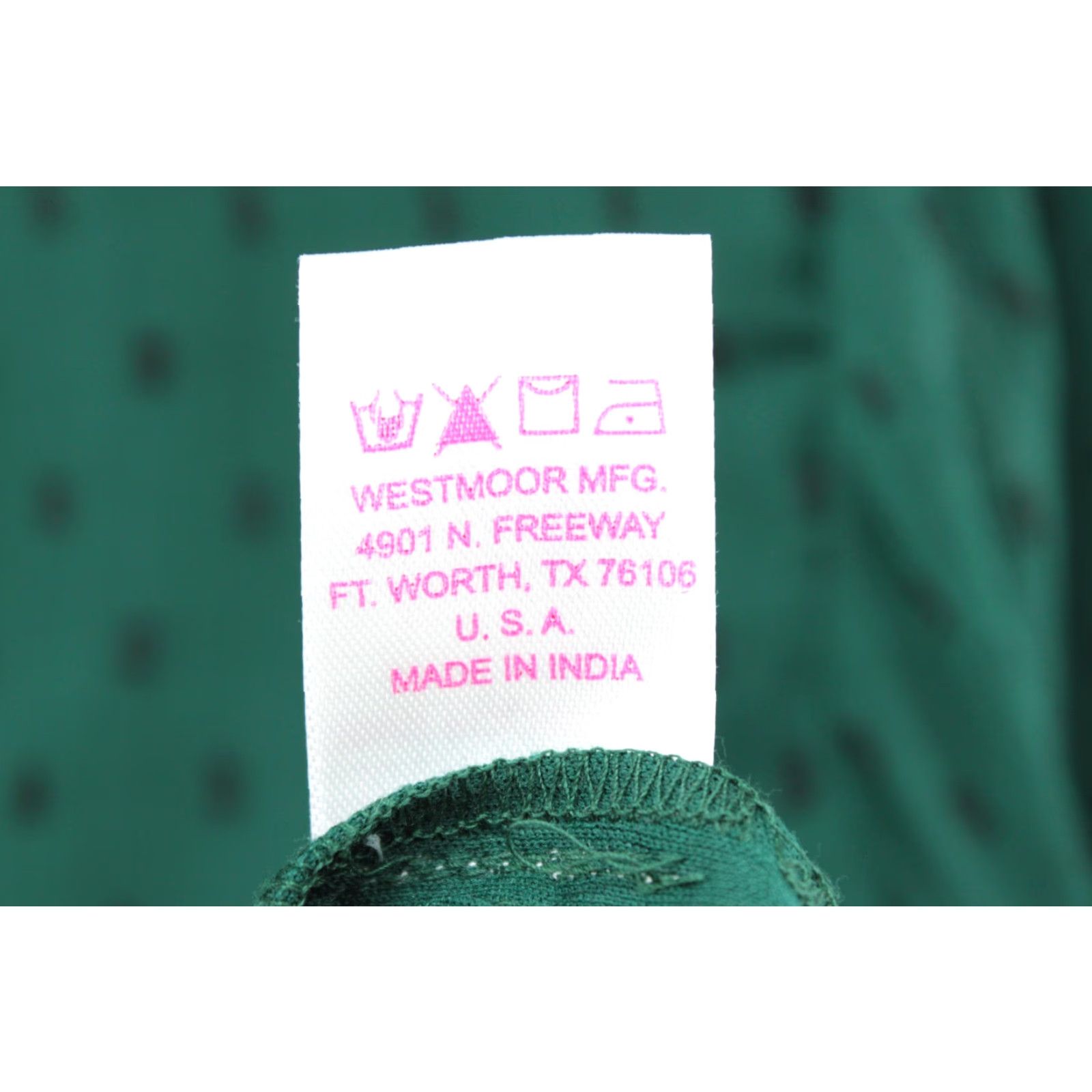 Vintage NWT Panhandle top Shirt Women's Large Forest Green Swiss Dot Balloon Sleeve Size L / US 10 / IT 46 - 5 Thumbnail