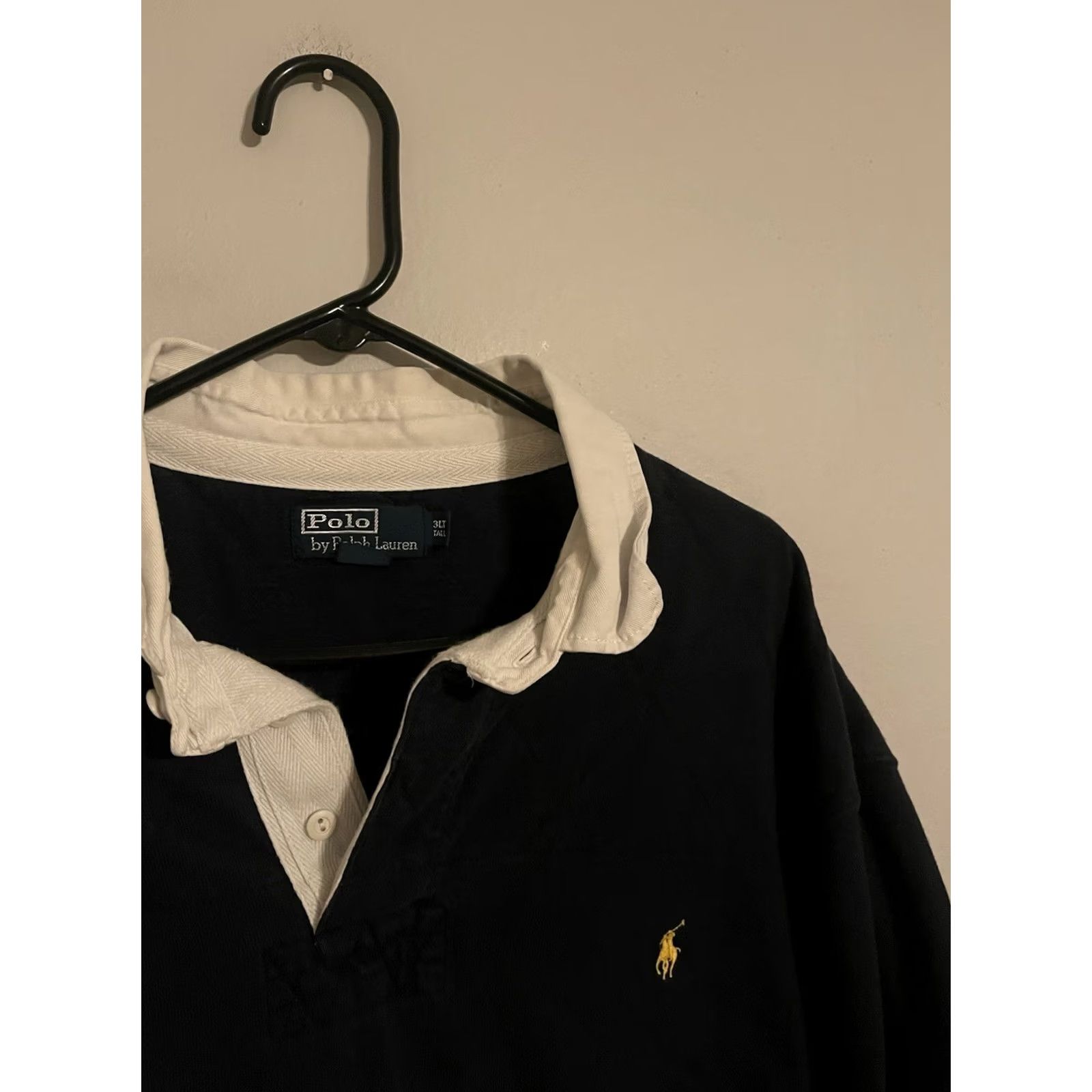 Polo Ralph Lauren Polo Ralph Lauren Shirt Navy Blue Yellow Pony L/S Ruby 3XLT Big & Tall Mens Size US XXL / EU 58 / 5 - 2 Thumbnail