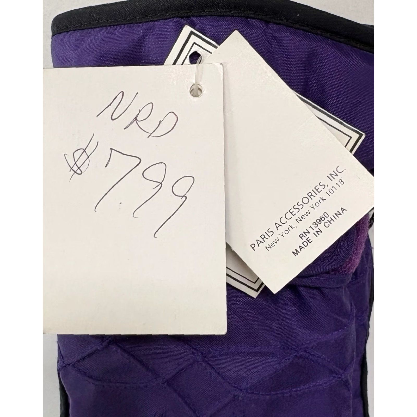 Vintage VINTAGE Paris Accessories Glove Womens Medium- Large Waterproof Winter Nylon 90s Purple NWT Deadstock Women Glove Mens? Size ONE SIZE - 6 Thumbnail