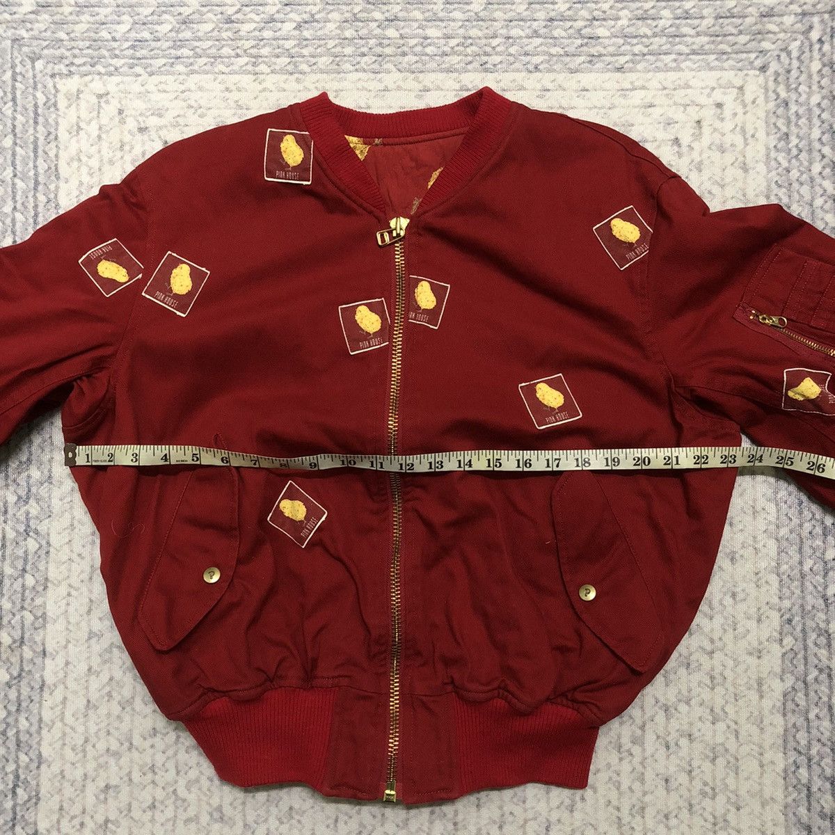 Japanese Brand × Pink House × Vintage Rare Vintage Pink House ‘Chick’ Monogram Bomber Jacket Size US L / EU 52-54 / 3 - 10 Thumbnail