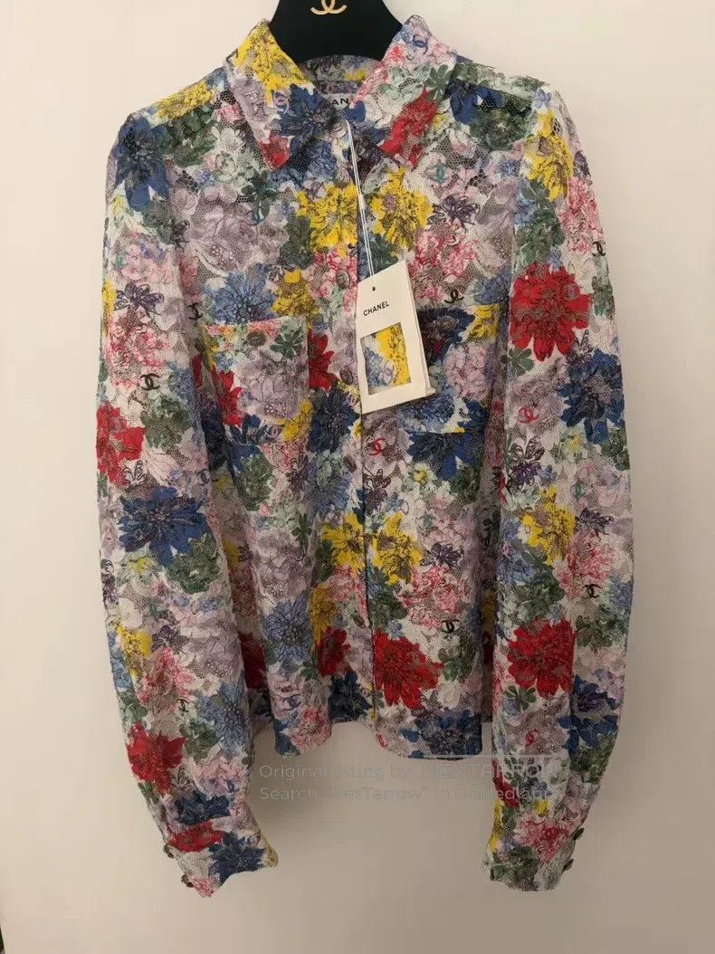 Chanel Chanel 24s colourful floral lace hollow full-print logo lo Size XS / US 0-2 / IT 36-38 - 1 Thumbnail