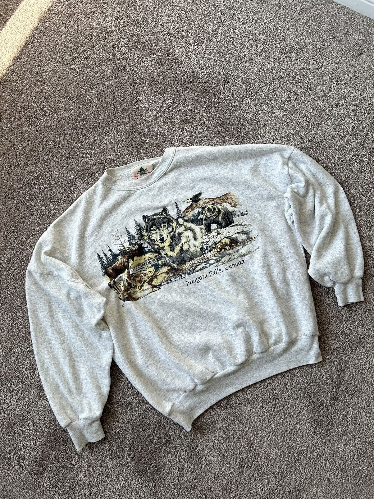Fruit Of The Loom × Vintage 90s Niagara Falls Outdoor Graphic Crewneck Size US S / EU 44-46 / 1 - 1 Thumbnail