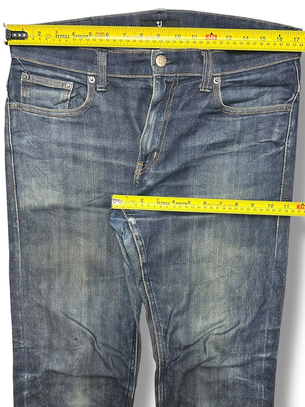 Jil Sander × Uniqlo Uniqlo +J Slim Fit Selvedge Japan Denim Jeans With Faded Size US 34 / EU 50 - 19 Thumbnail