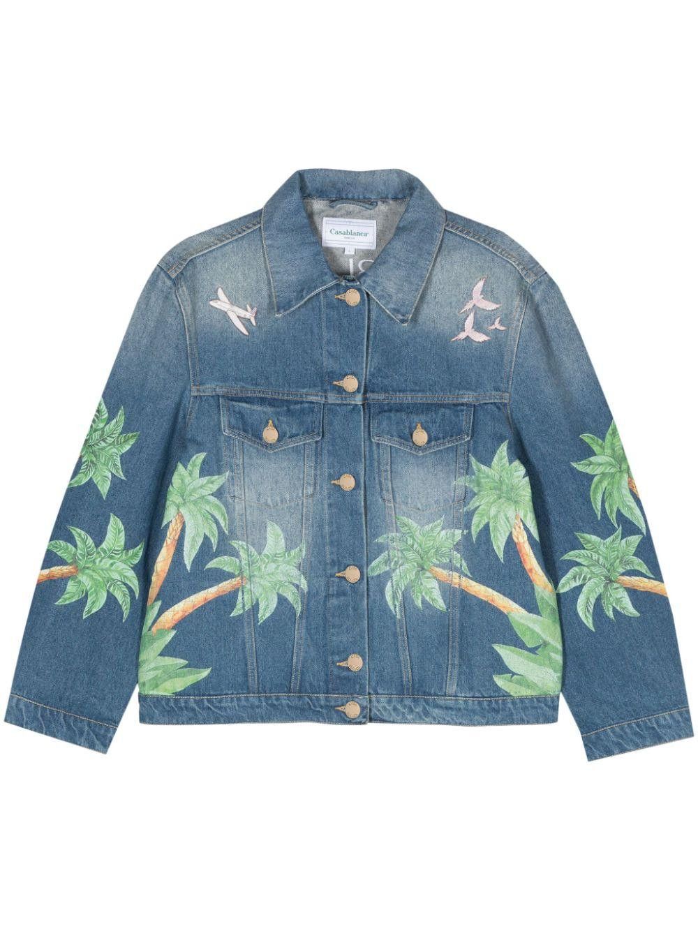 Casablanca o1mle0326 Vintage Distressed Washed Denim Jacket Casablanca Size US XL / EU 56 / 4 - 1 Thumbnail