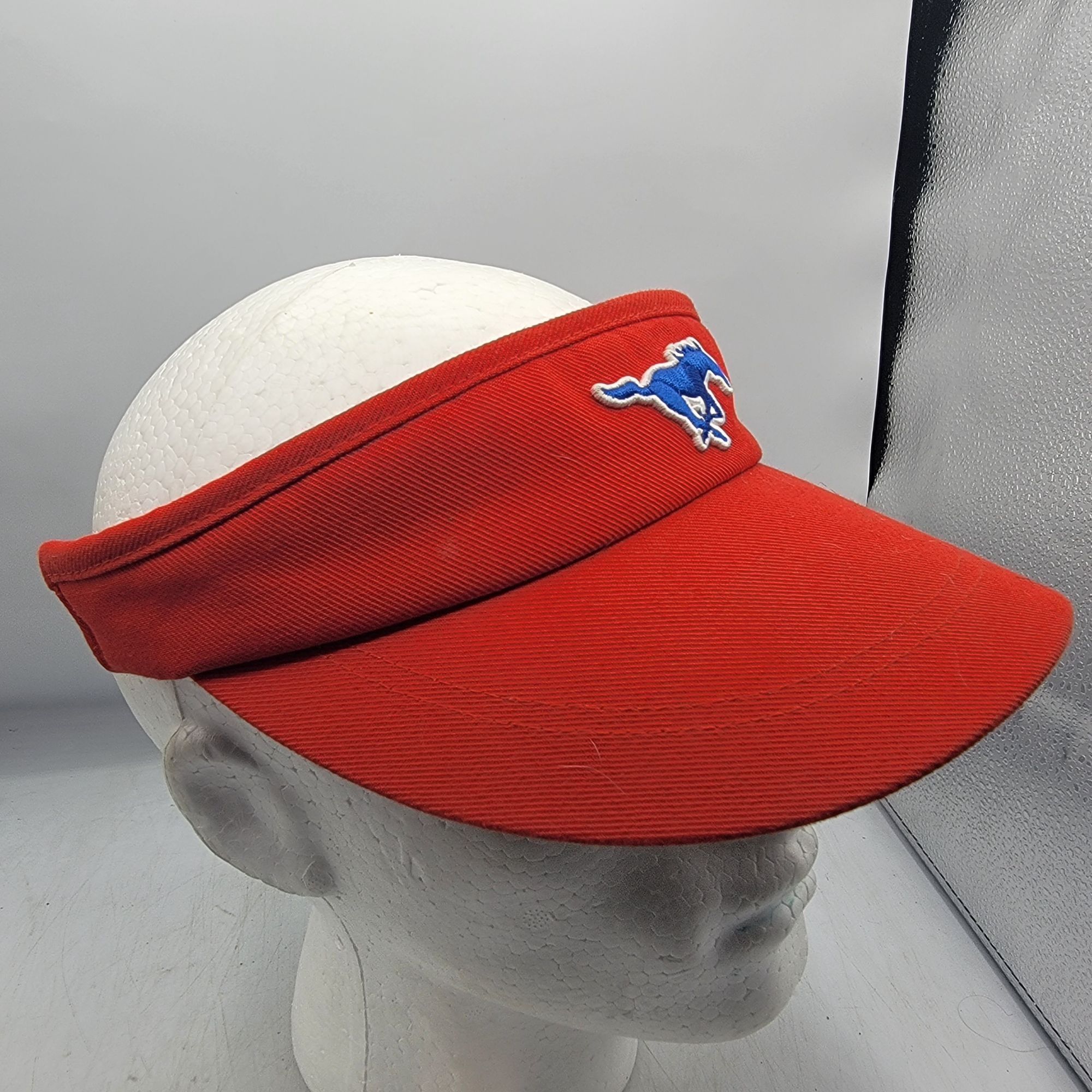 Nike Sideline SMU Mustangs Horse Red Visor Casual Comfort Ad