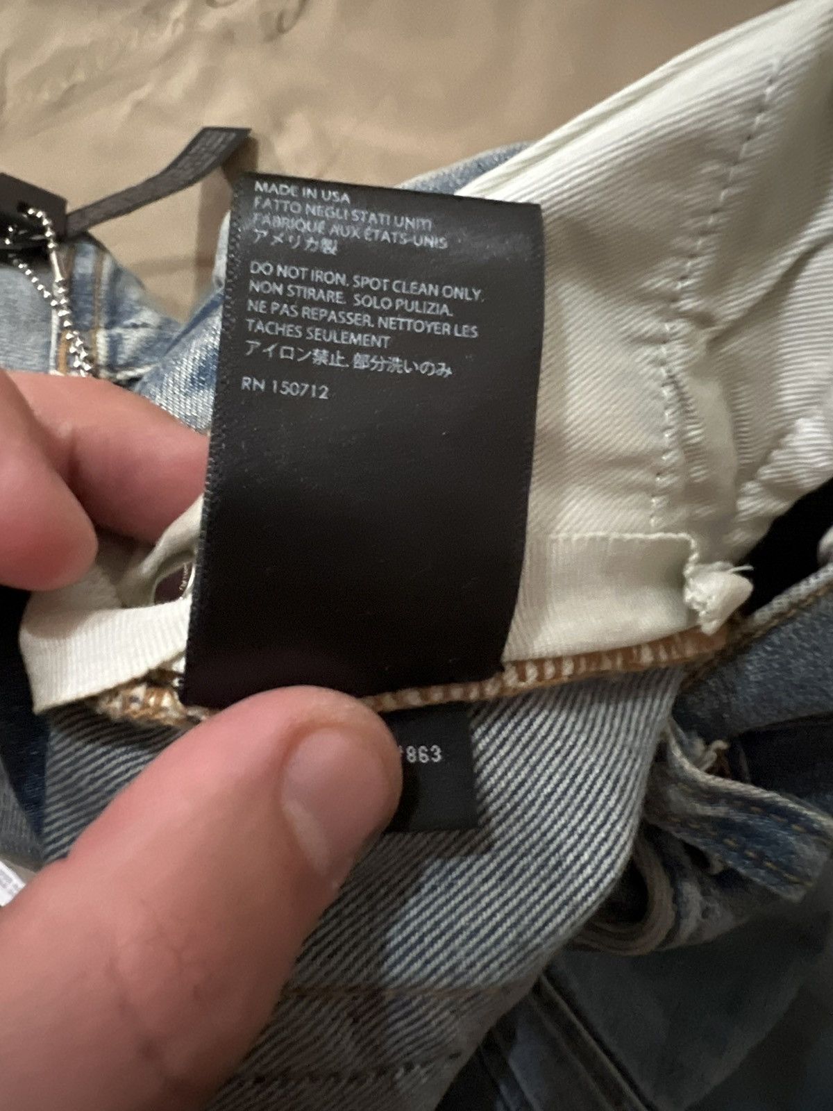 Amiri Amiri Amiri Velvet PJ MX2 Denim Jeans size 36 $2300 Size US 36 / EU 52 - 6 Thumbnail