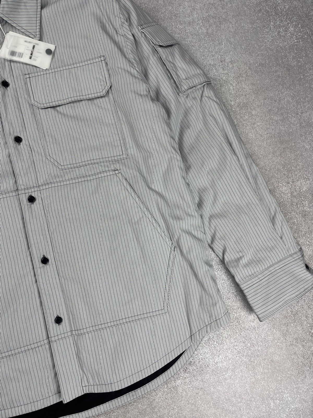 Helmut Lang Helmut Lang Striped Button Up Shirt Jacket Size L Size US L / EU 52-54 / 3 - 2 Thumbnail