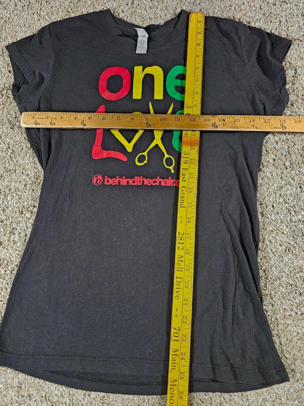 Other Pima Tee One Love Black Tshirt Behind The Chair Hair Stylist Size L / US 10 / IT 46 - 5 Thumbnail