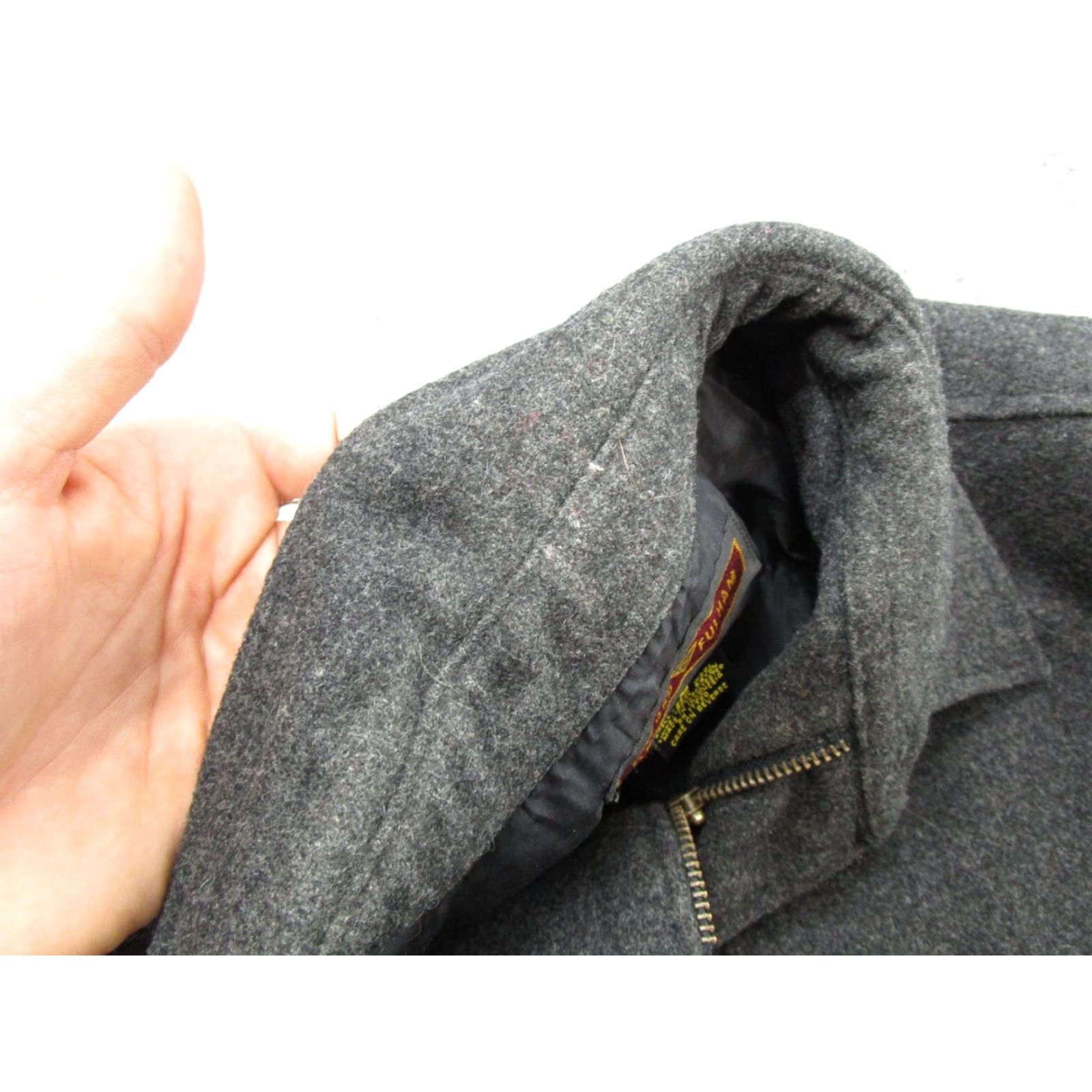 Vintage VINTAGE Oxford Fulham Wool Blend Lined Zip Shirt Jacket Shacket Size M Outdoor Gray Mens Shirts Jacket Size US M / EU 48-50 / 2 - 3 Thumbnail