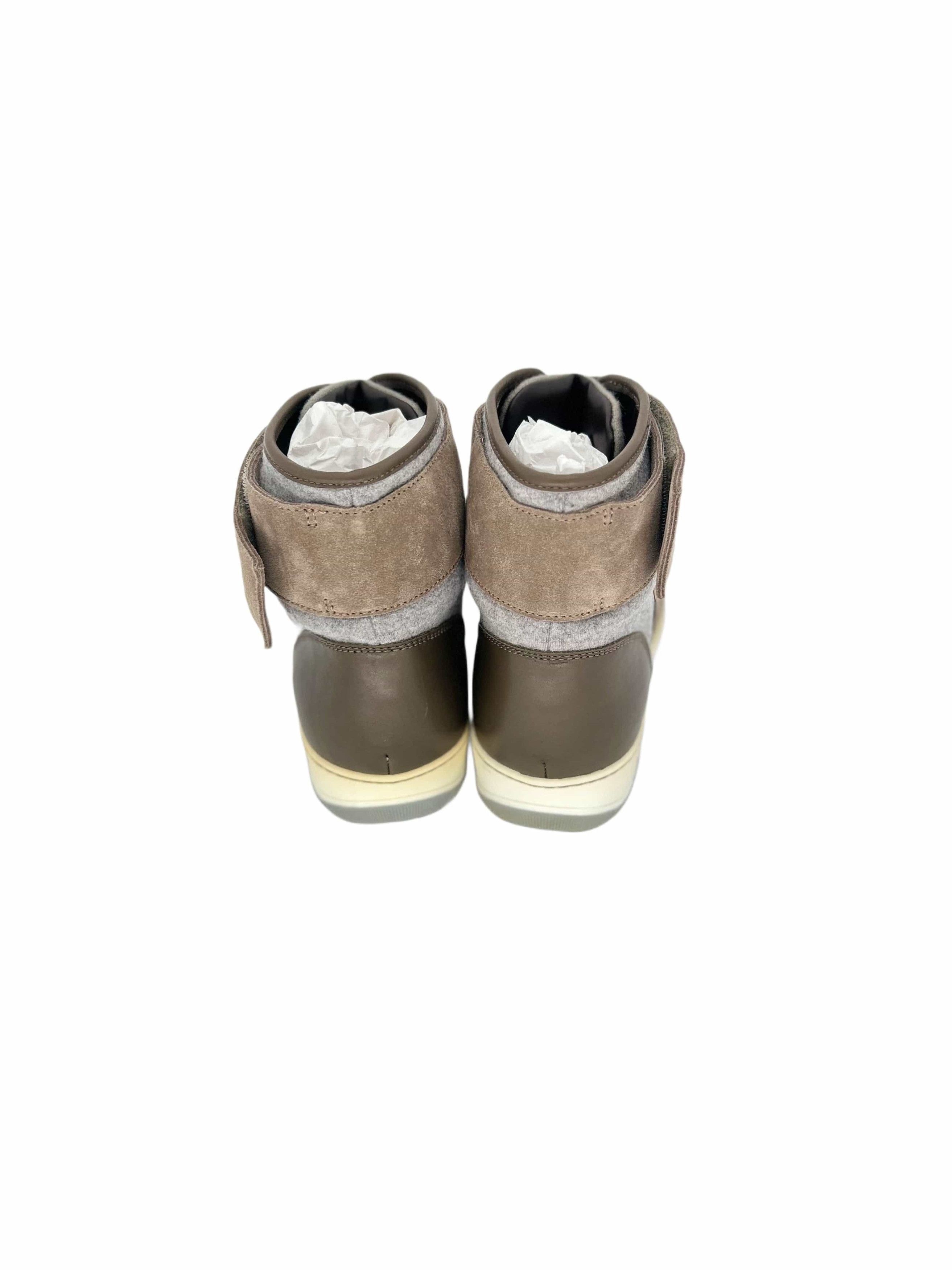 Lanvin Lanvin Grey / Brown Wool Felt Hi Top Sneaker With Metal Det Size US 9 / EU 42 - 6 Thumbnail