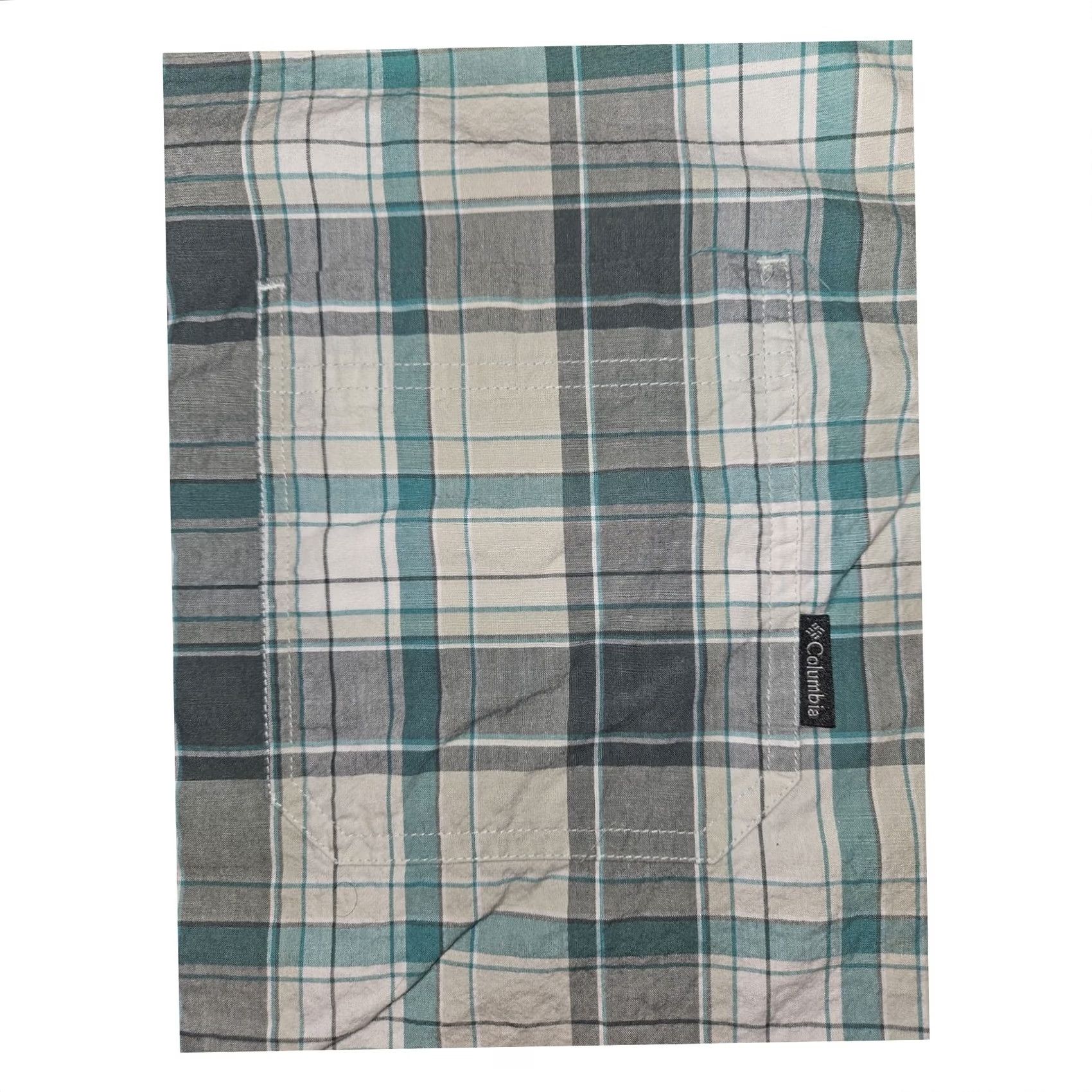 Vintage Columbia Button Up Shirt Short Sleeve Men 2XL Mint Plaid Casual Workwear Shirt Size US XXL / EU 58 / 5 - 5 Thumbnail