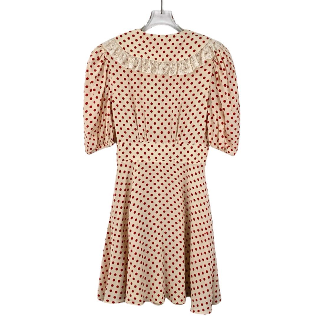 Miu Miu Miu Miu Polka Dot Printed V-neck Short Sleeve Dress K26WX Size XS / US 0-2 / IT 36-38 - 2 Thumbnail