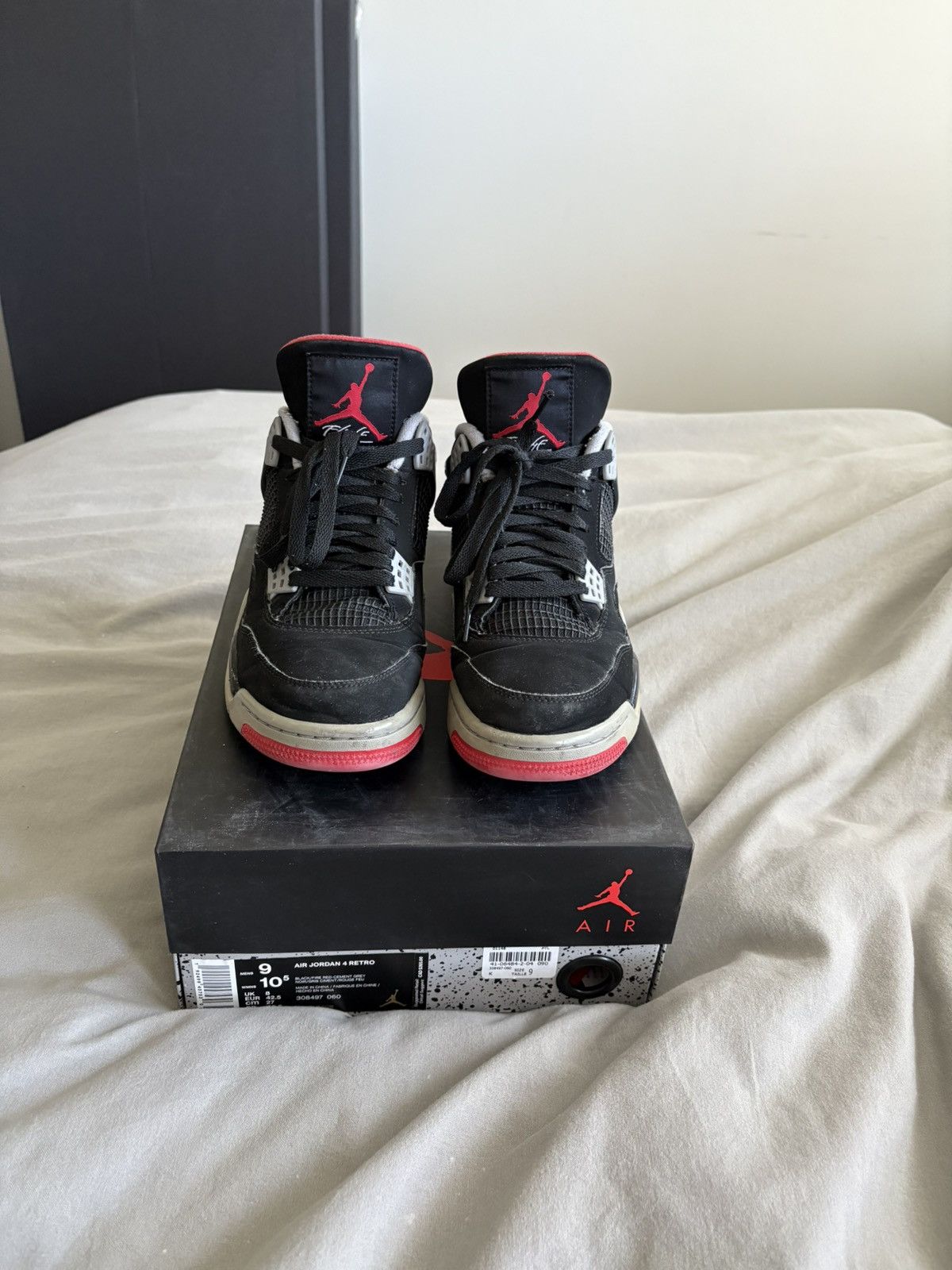 Jordan Brand Nike Jordan Retro 4 OG BRED 2019 Size US 9 / EU 42 - 7 Thumbnail